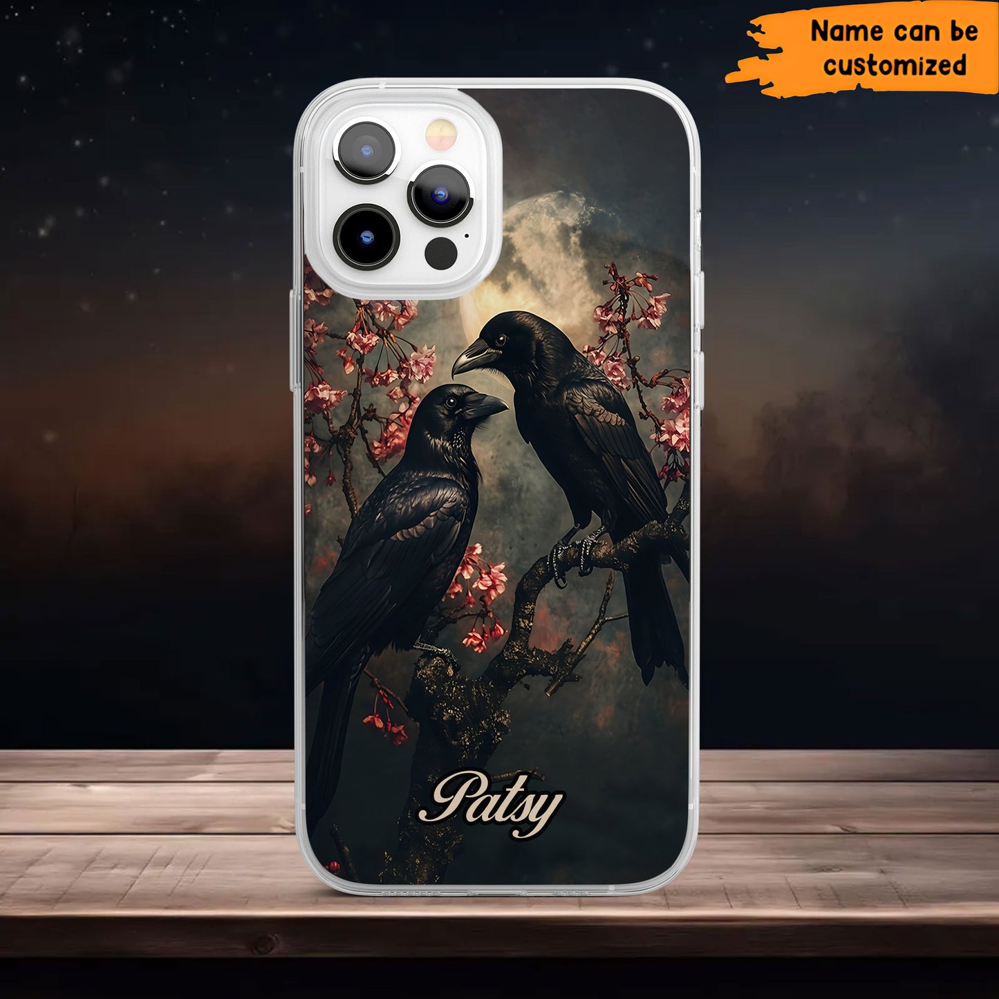 The Raven Lovers Phone Case – Gothic Moonlit Romance