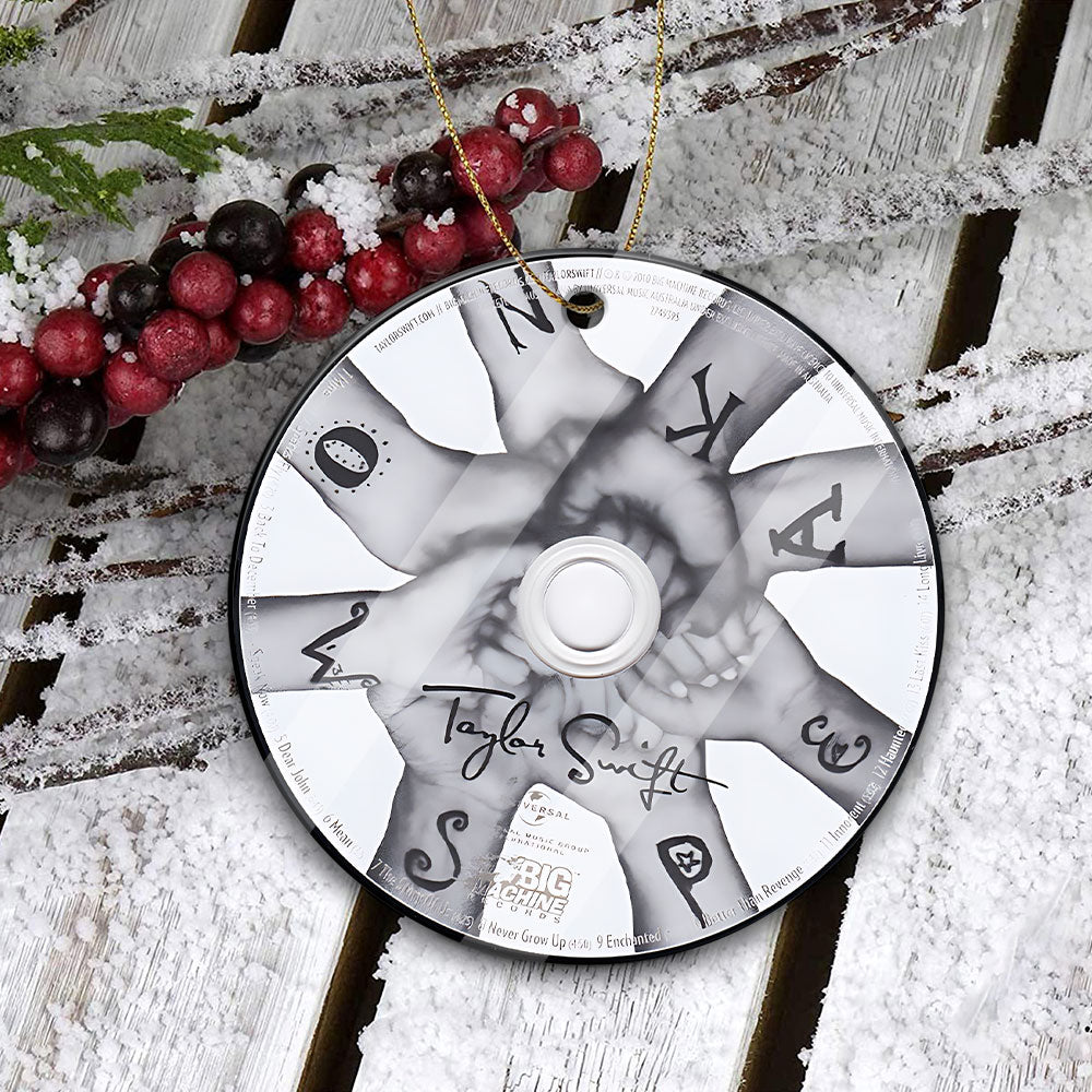 Speak Now Taylor Swift CD Ceramic Ornament – Holiday Music Keepsake Decoration