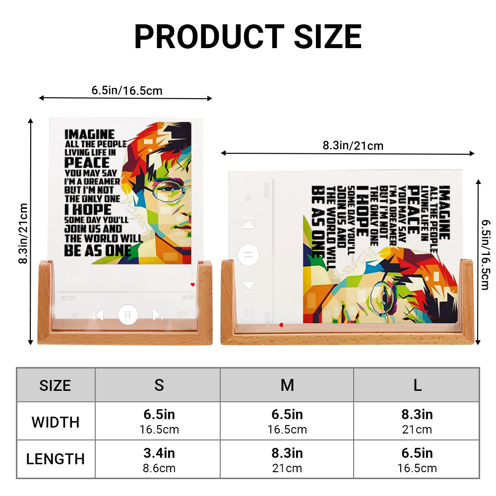 John Lennon “Imagine” LED Music Plaque – Dreamer’s Light