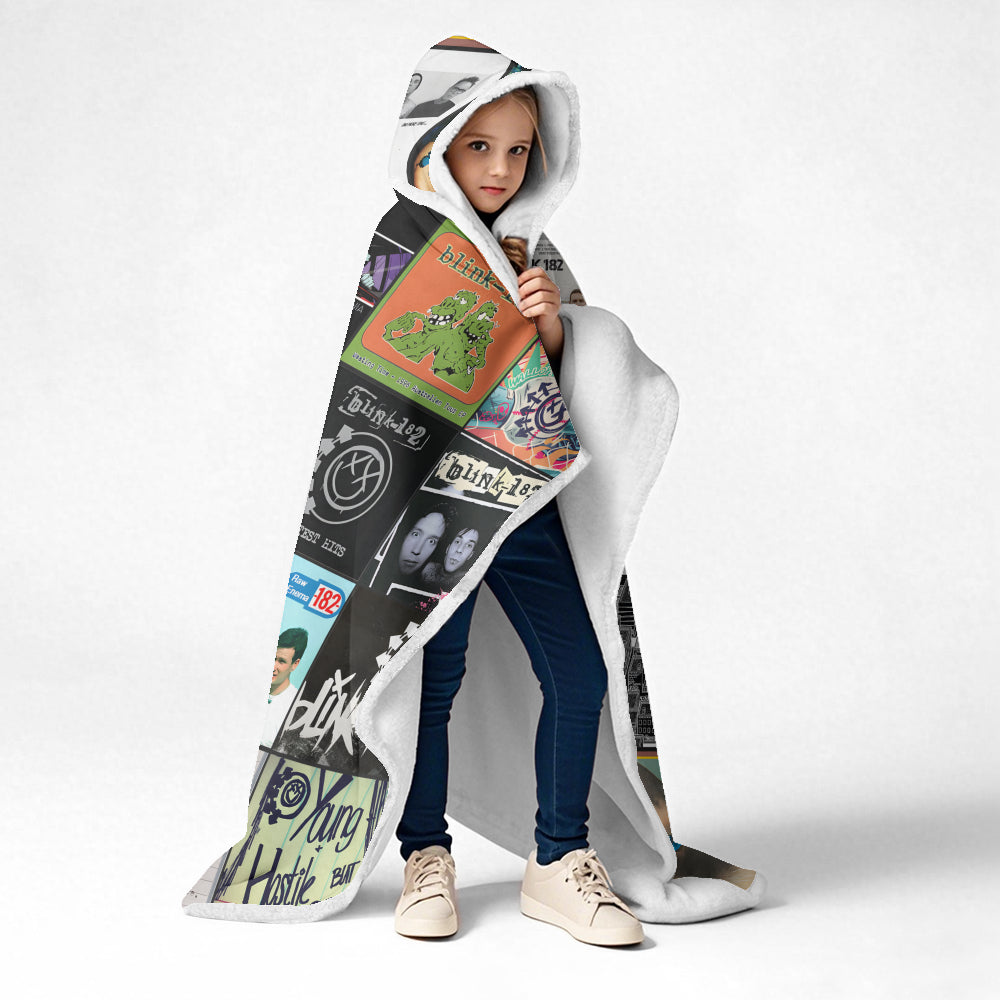 Blink-182 Albums Wearable Blanket Hoodie – Pop Punk Comfort for True Fans