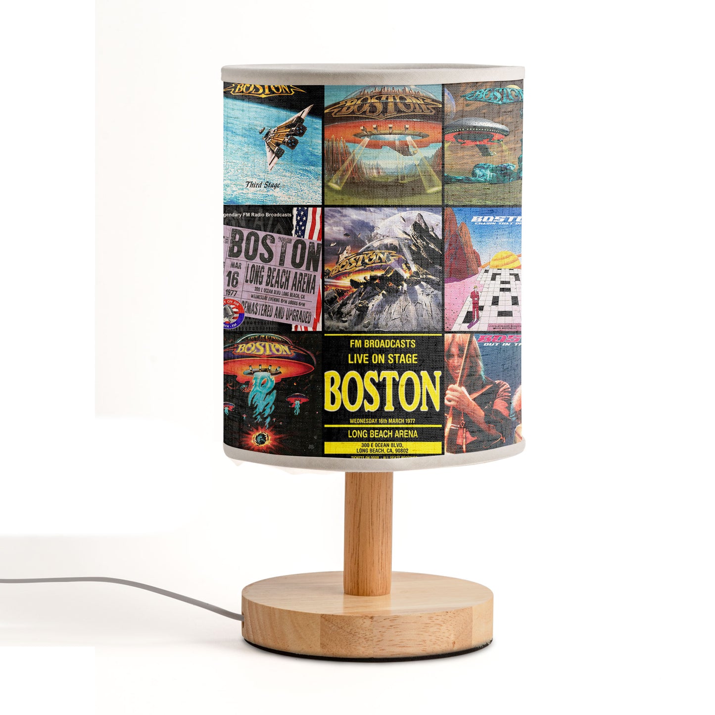 Boston Fabric Lamp – Classic Rock Odyssey