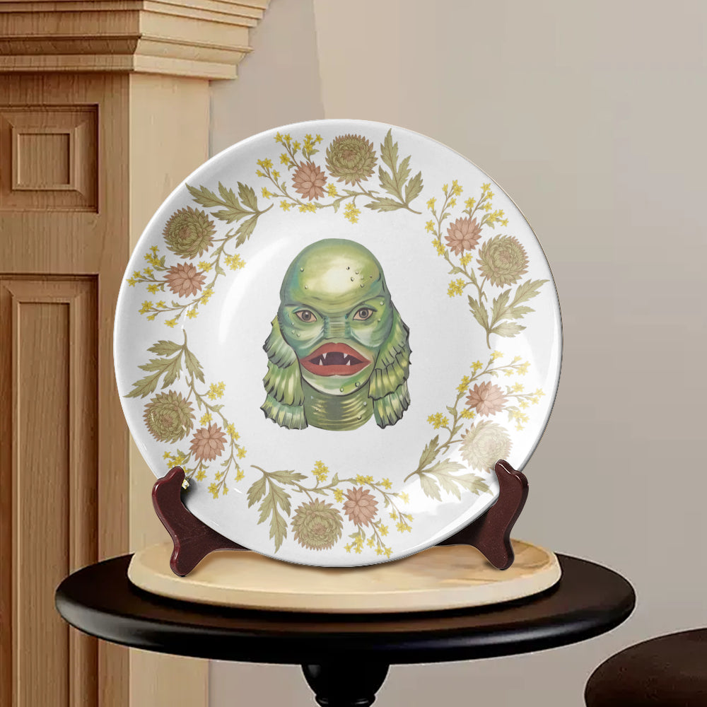 Ceramic Plate – Creature from the Black Lagoon Retro Monster Art
