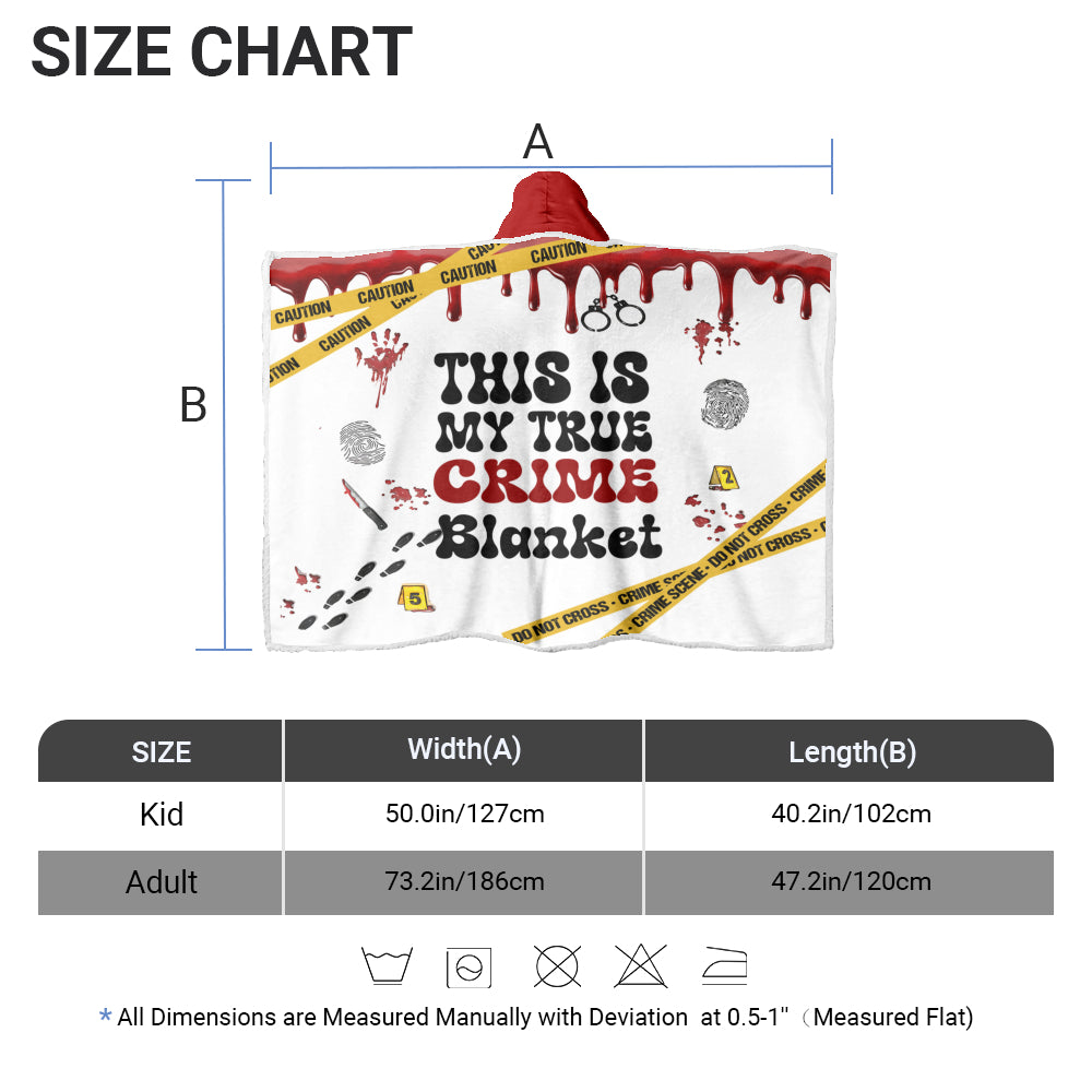 True Crime Wearable Hooded Blanket – For the Murder Mystery Obsessed