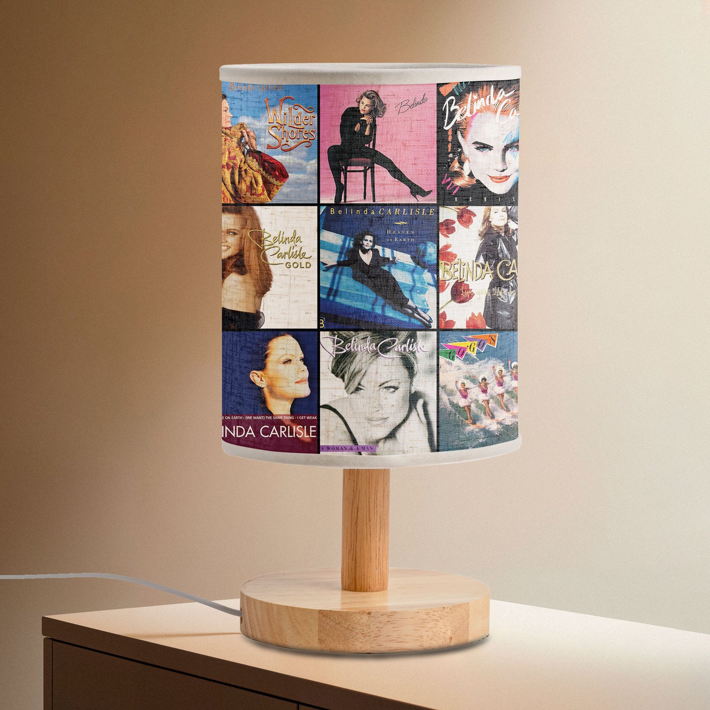 Belinda Carlisle Albums Fabric Lamp – Heaven Is a Place of Light