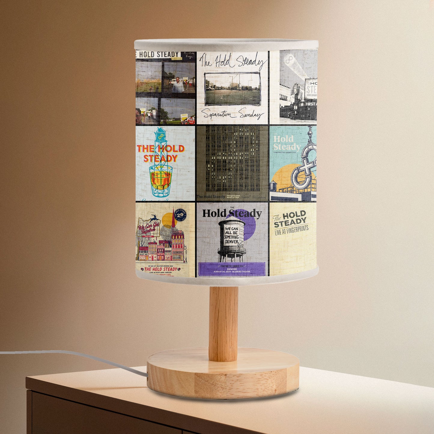 The Hold Steady Albums Fabric Lamp – Indie Barroom Stories Glow