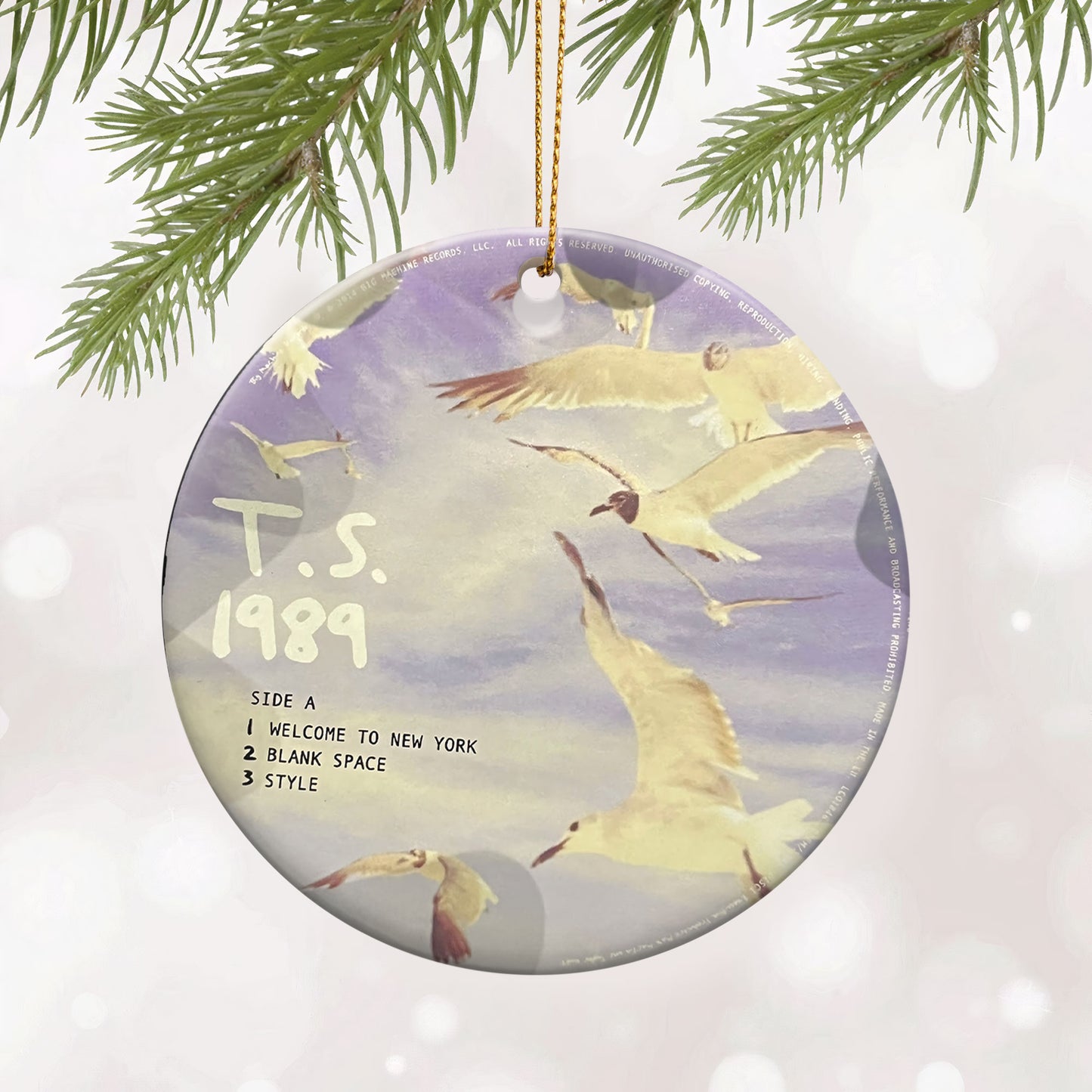1989 Taylor Swift CD Ceramic Ornament – Holiday Music Keepsake Decoration