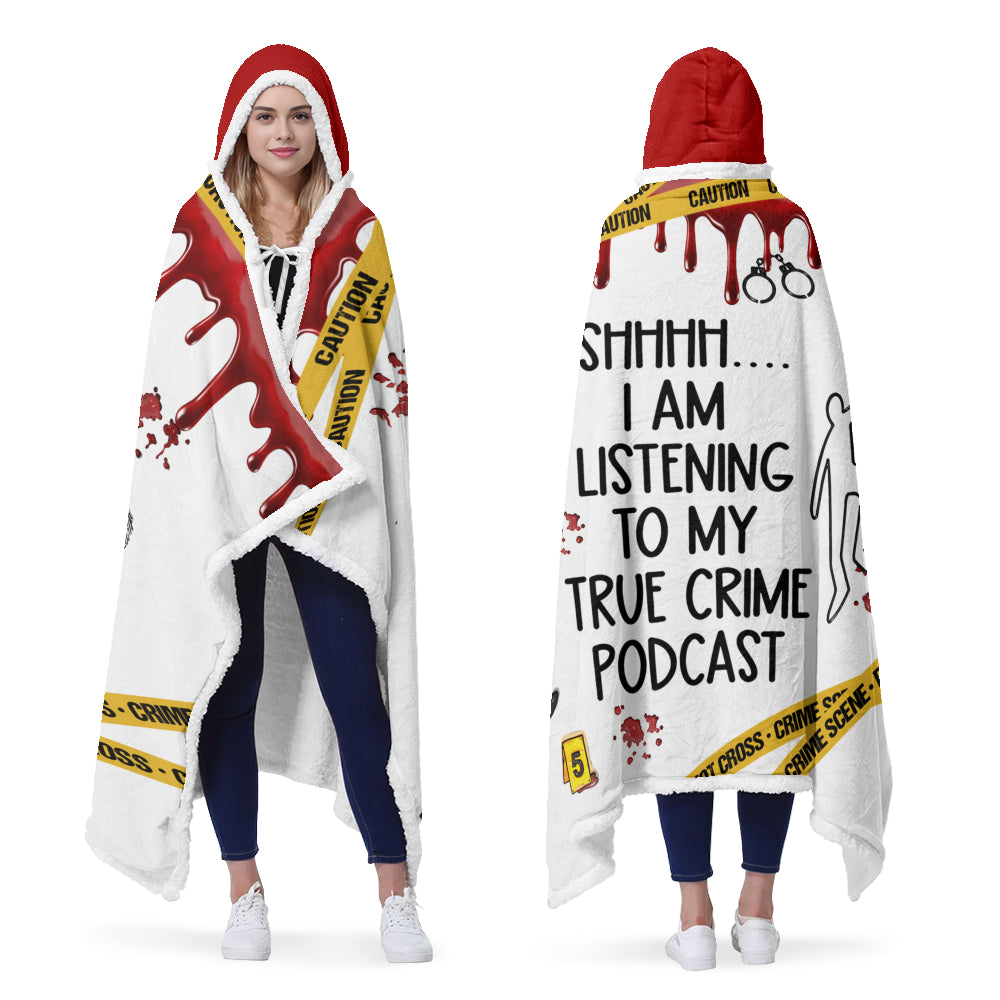 True Crime Podcast Wearable Hooded Blanket – For the Ultimate Armchair Detective