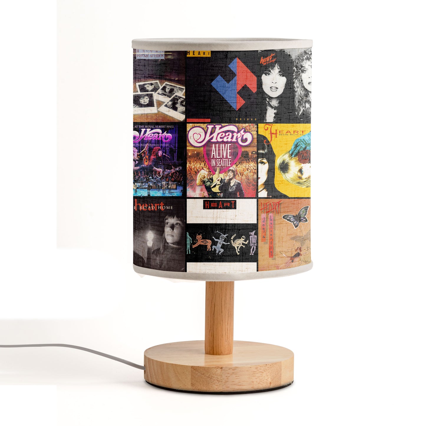 Heart Albums Fabric Lamp – Power Ballad Glow