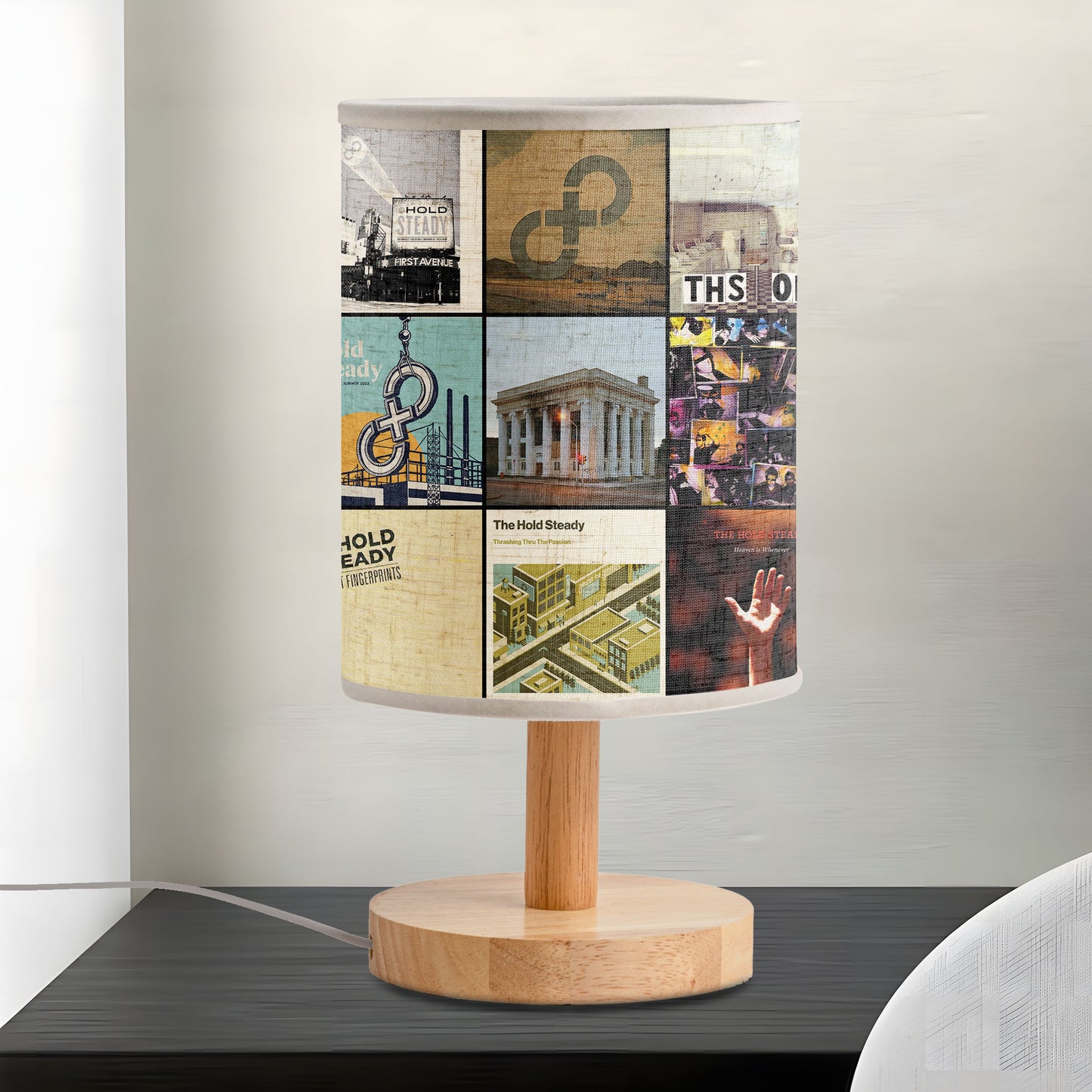 The Hold Steady Albums Fabric Lamp – Indie Barroom Stories Glow