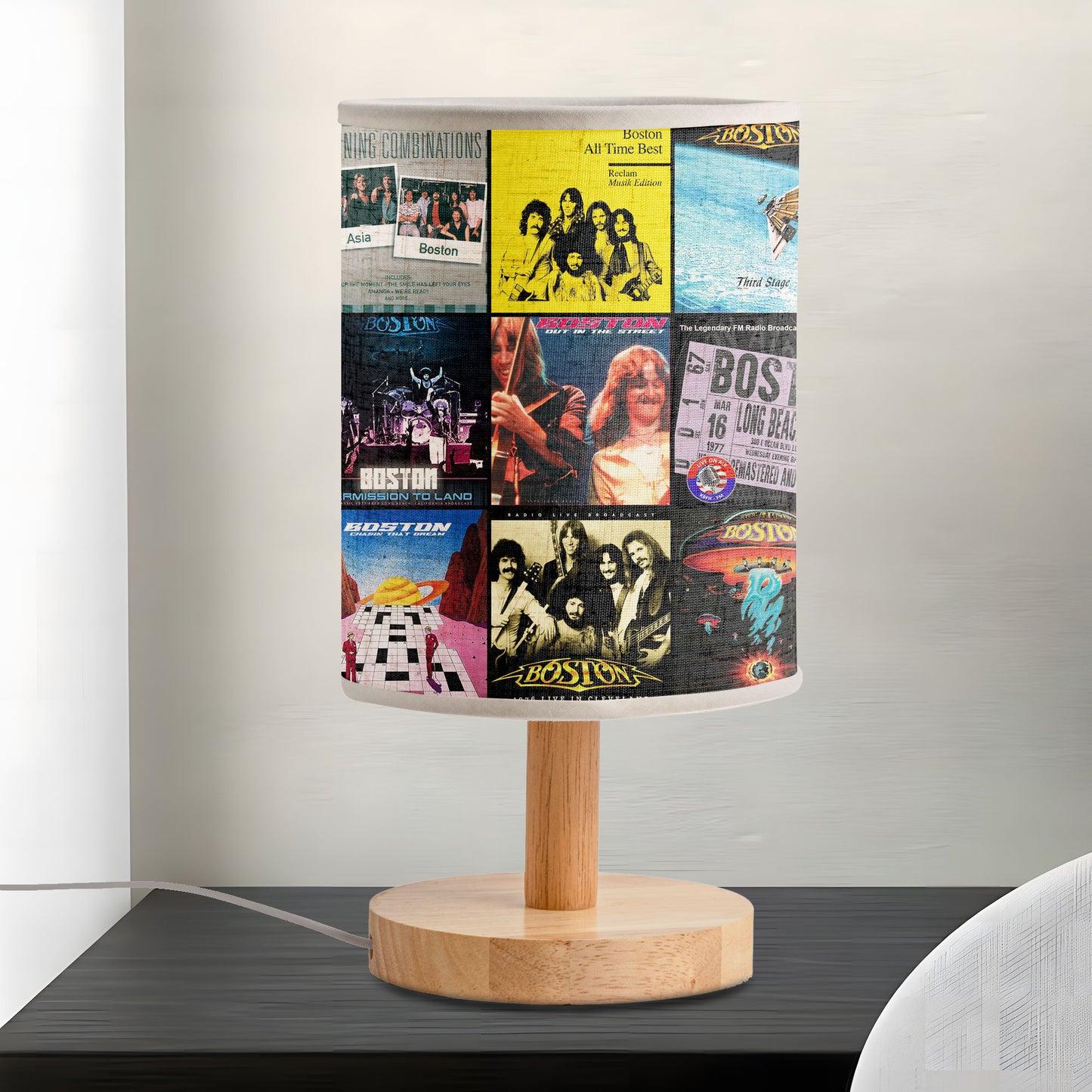 Boston Fabric Lamp – Classic Rock Odyssey