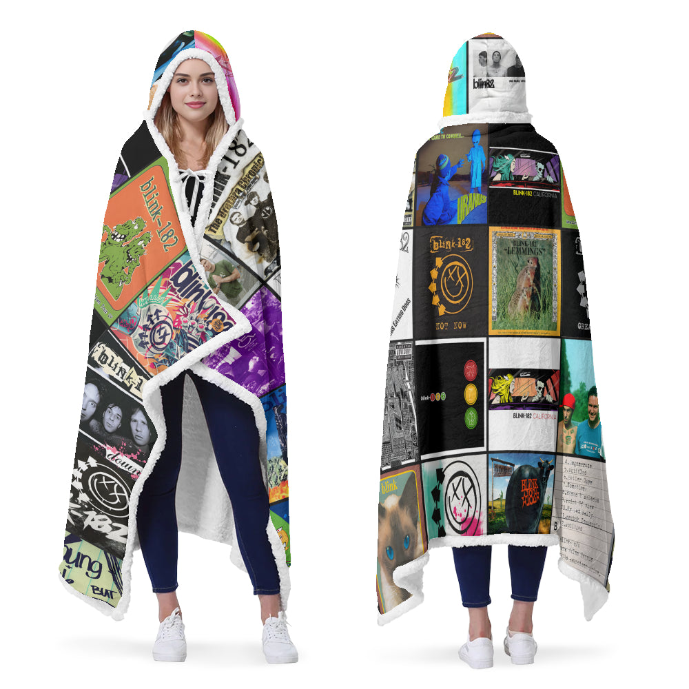 Blink-182 Albums Wearable Blanket Hoodie – Pop Punk Comfort for True Fans