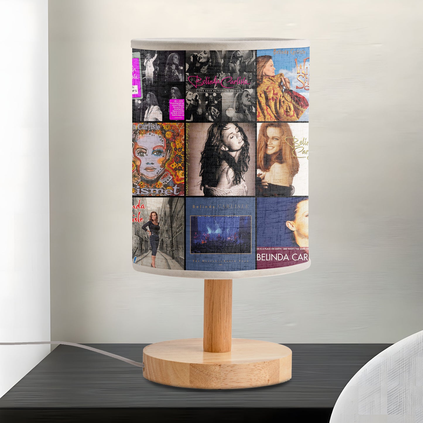 Belinda Carlisle Albums Fabric Lamp – Heaven Is a Place of Light