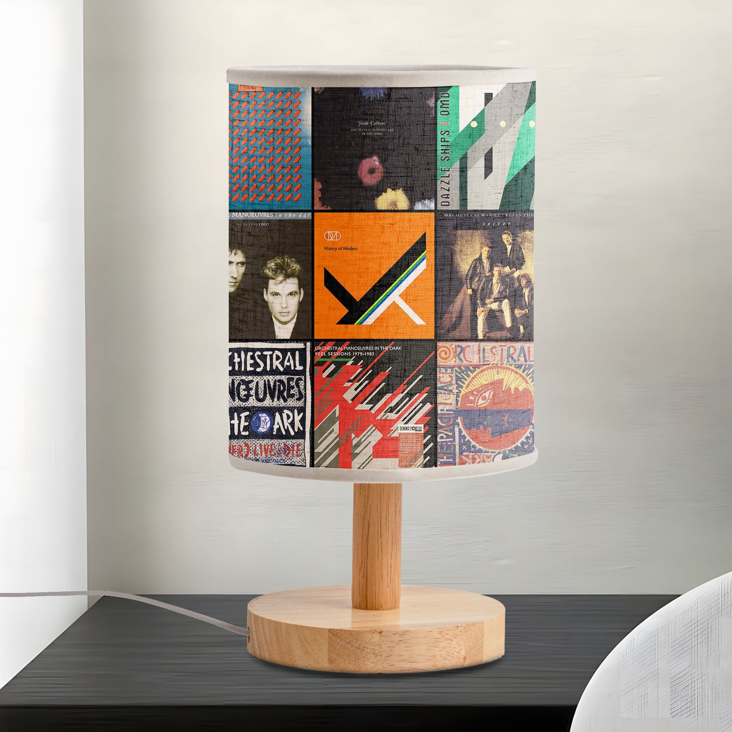 OMD Album Collage Lamp – Retro Synthpop Vibes Night Light