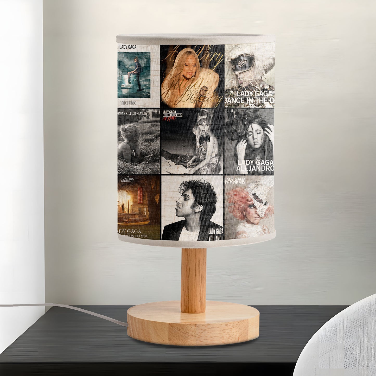 Lady Gaga Album Collage Lamp – Pop Icon Night Light for True Little Monsters