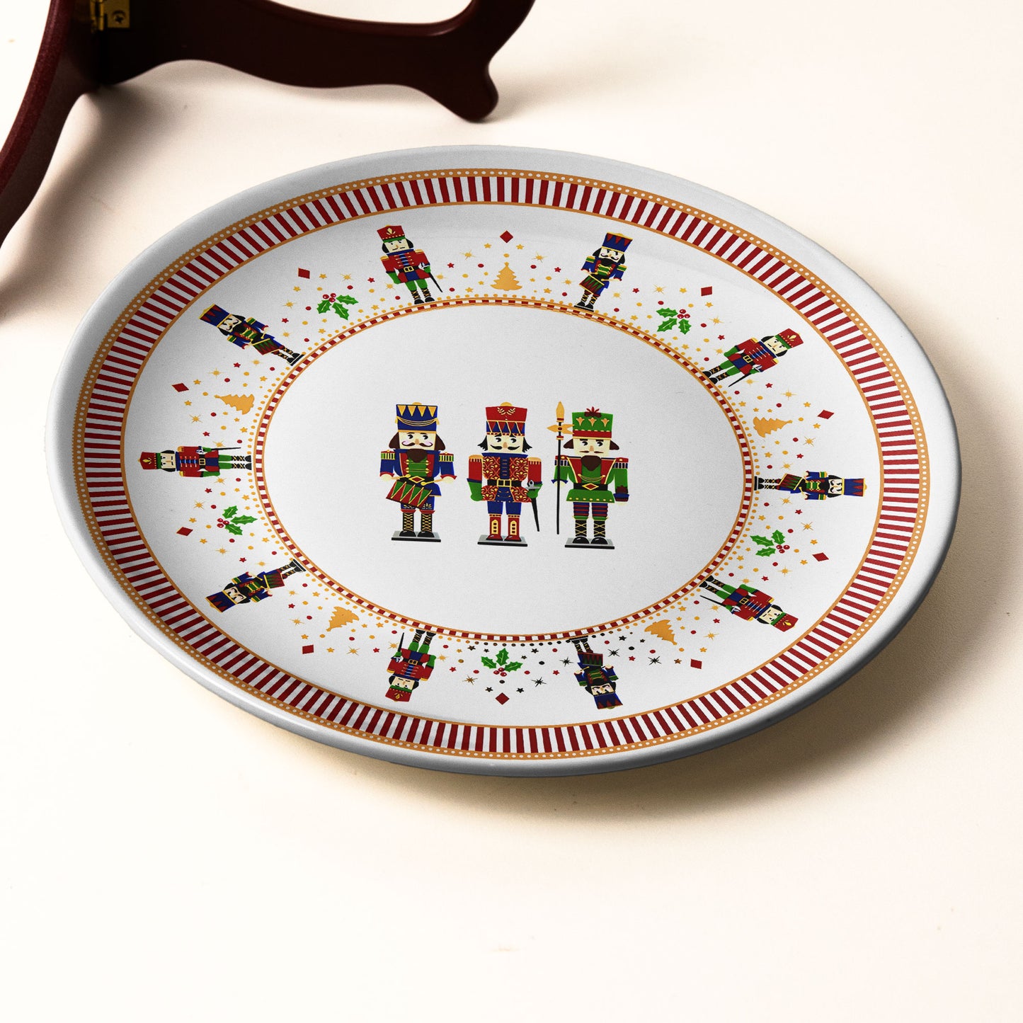 Nutcracker Soldiers Christmas Decorative Ceramic Plate