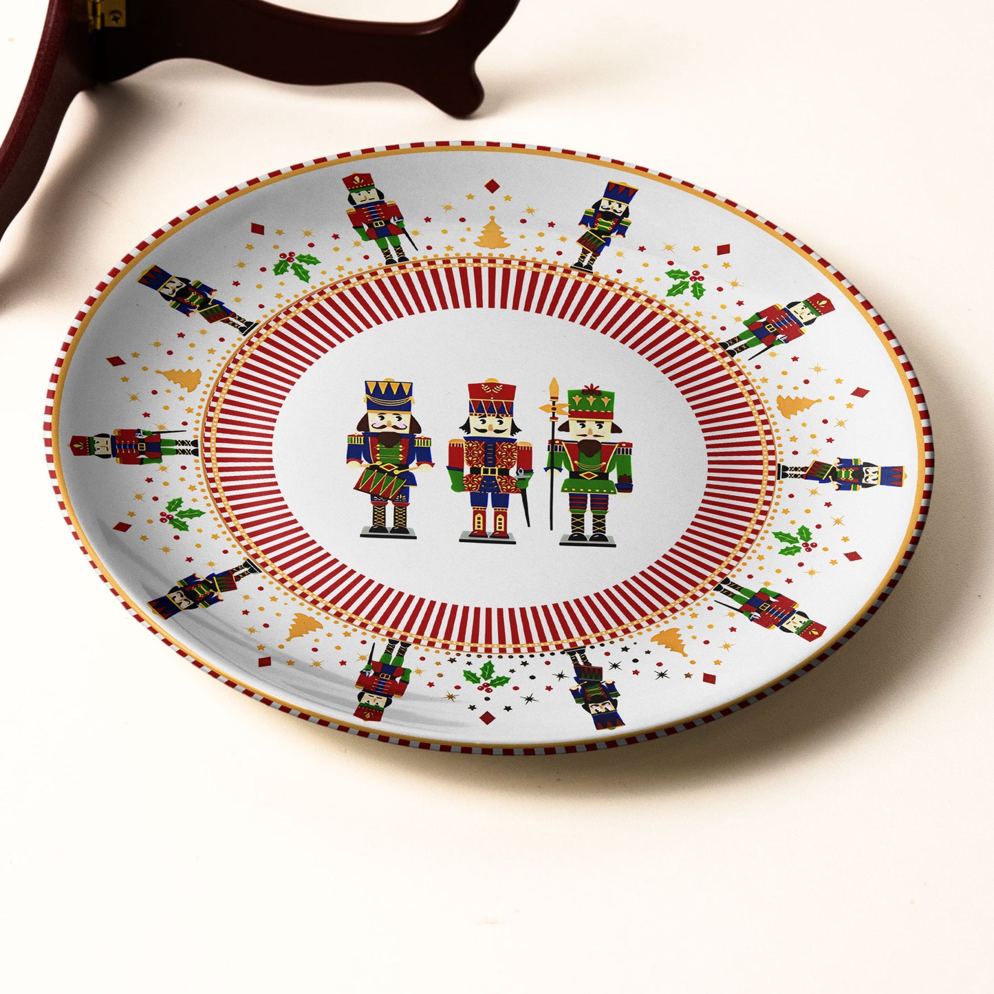 Nutcracker Soldiers Festive Decorative Plate