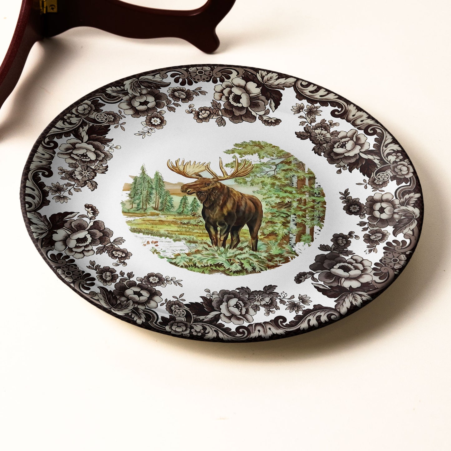 Moose in Forest Decorative Plate