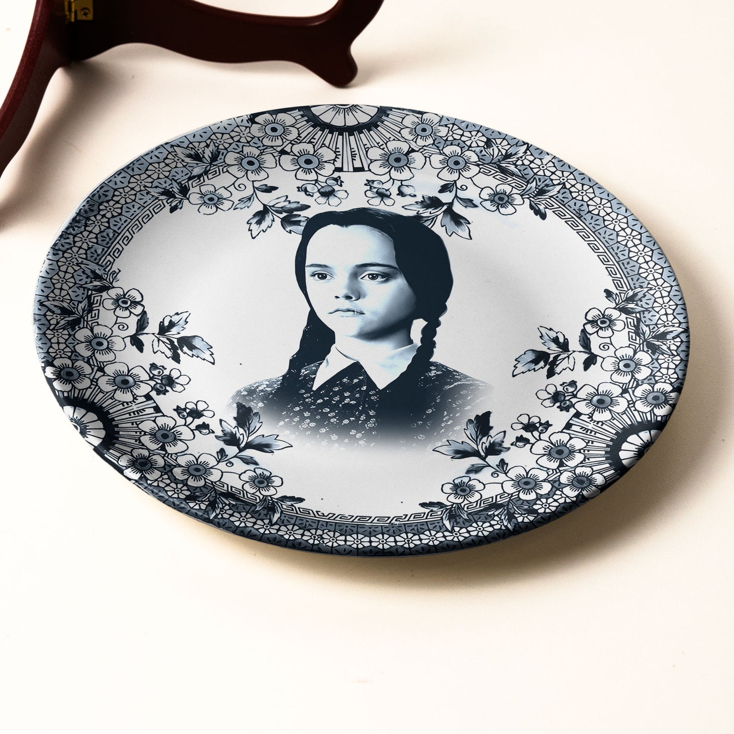 Vintage Horror Ceramic Plate – Wednesday Addams