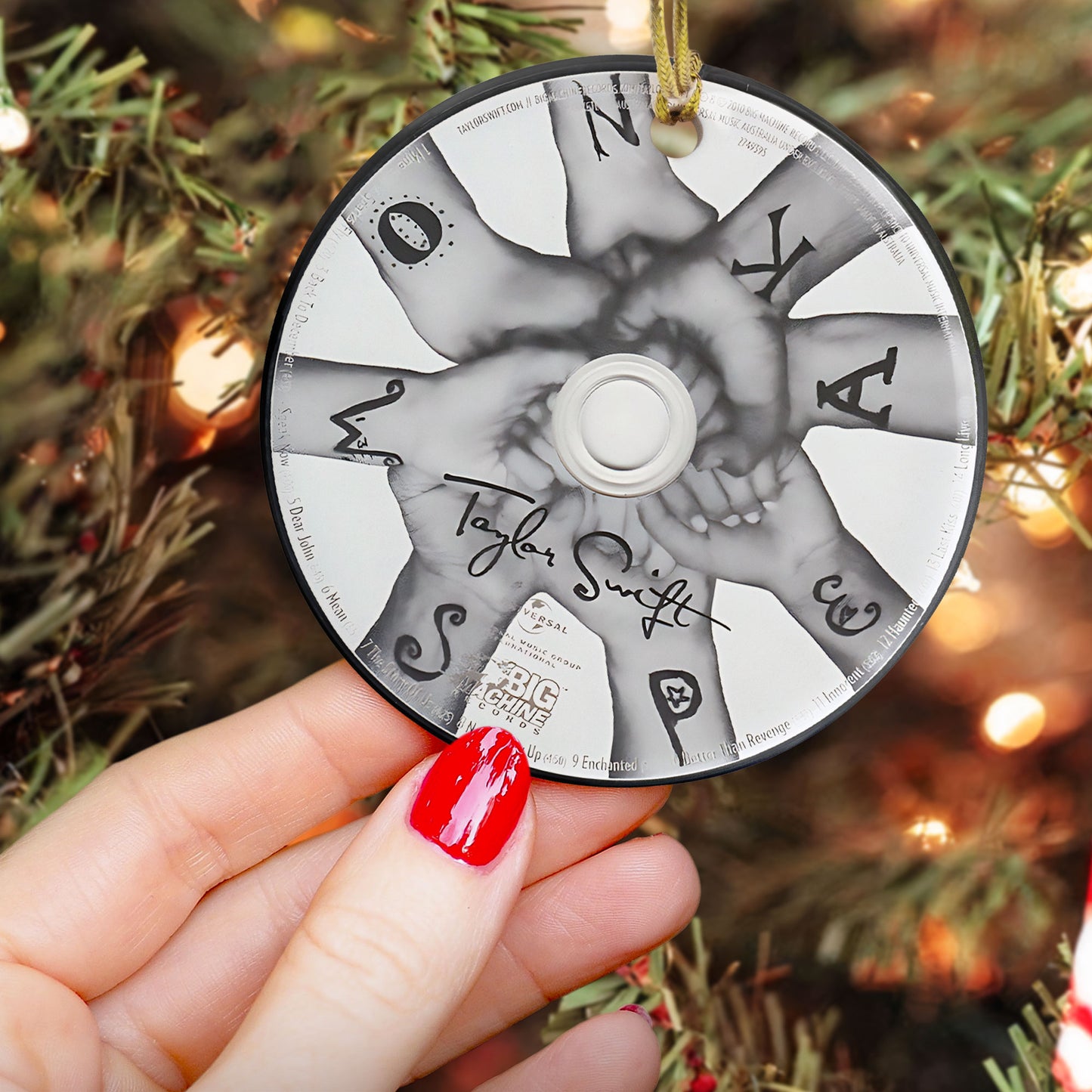 Speak Now Taylor Swift CD Ceramic Ornament – Holiday Music Keepsake Decoration