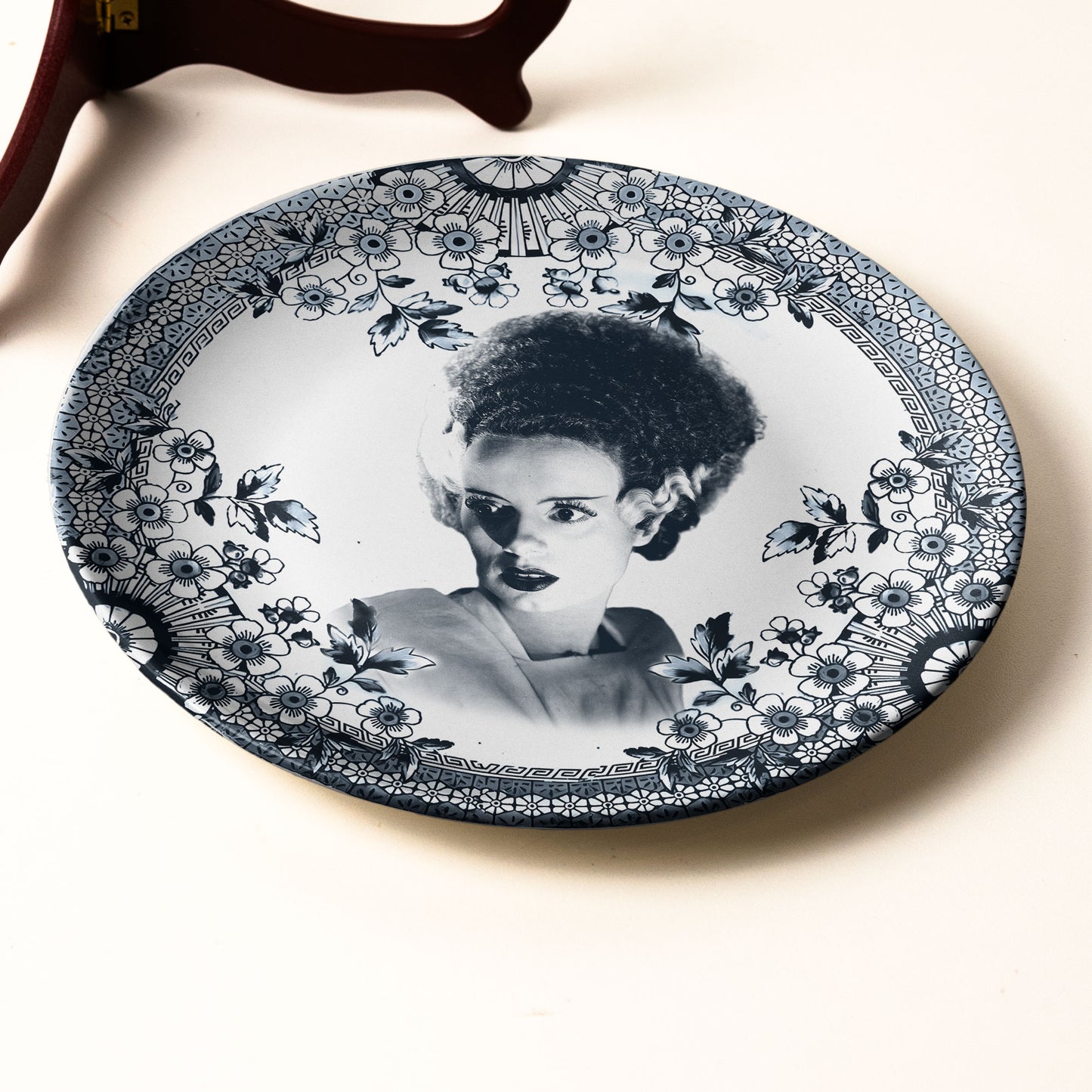 Ceramic Plate – Bride of Frankenstein Vintage Horror Icon