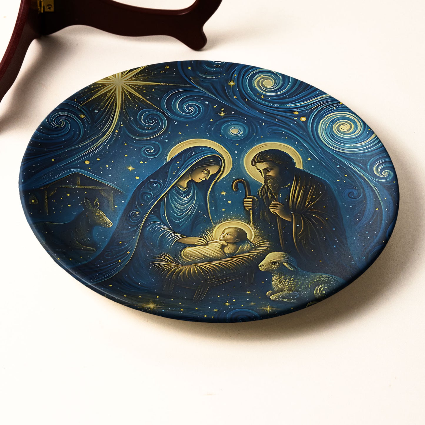 Holy Night Nativity “Starry Sky” Christmas Ceramic Plate