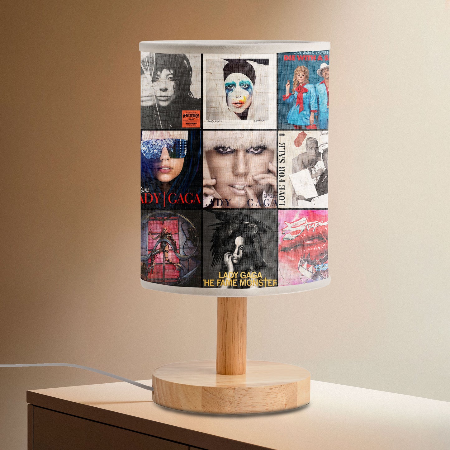 Lady Gaga Album Collage Lamp – Pop Icon Night Light for True Little Monsters