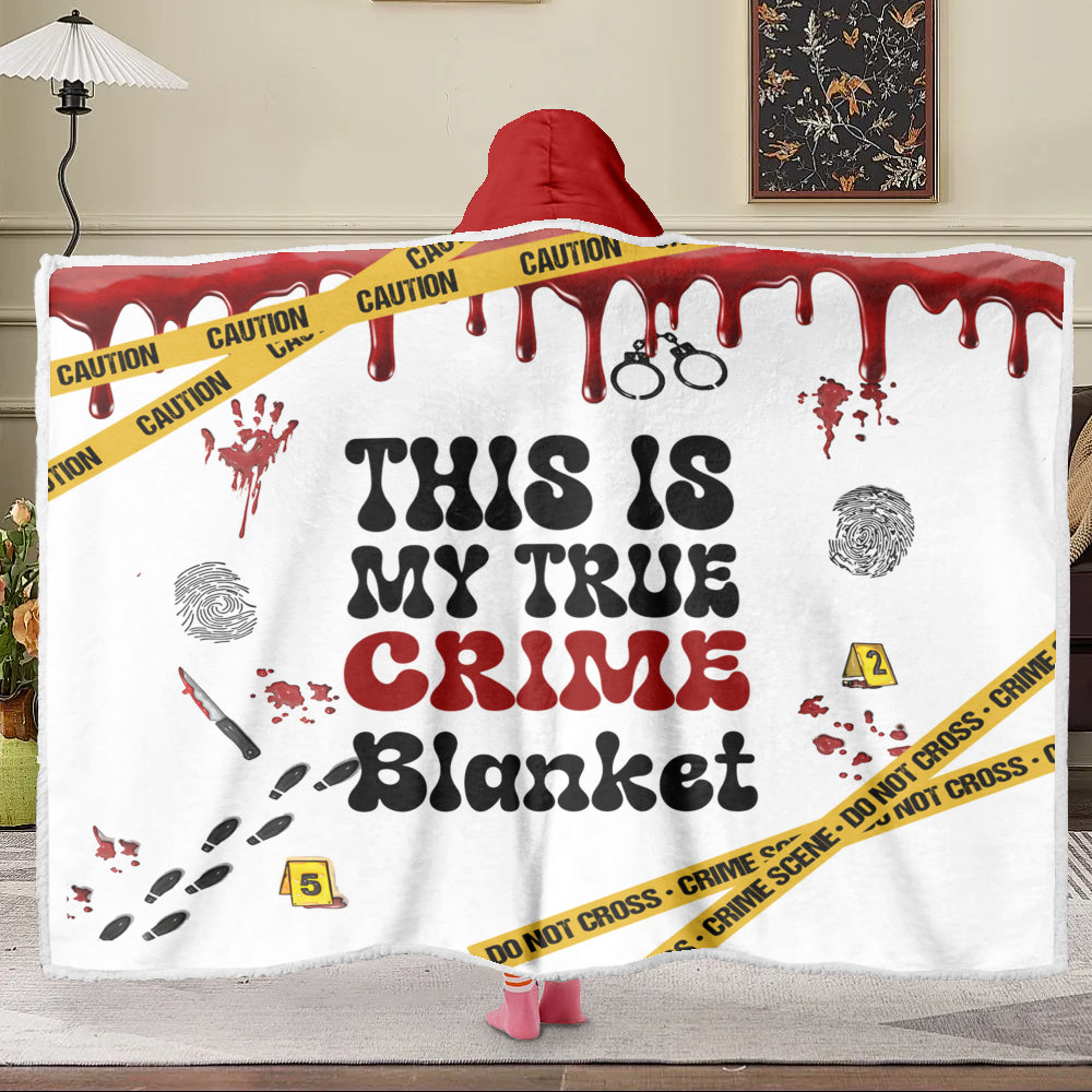 True Crime Wearable Hooded Blanket – For the Murder Mystery Obsessed