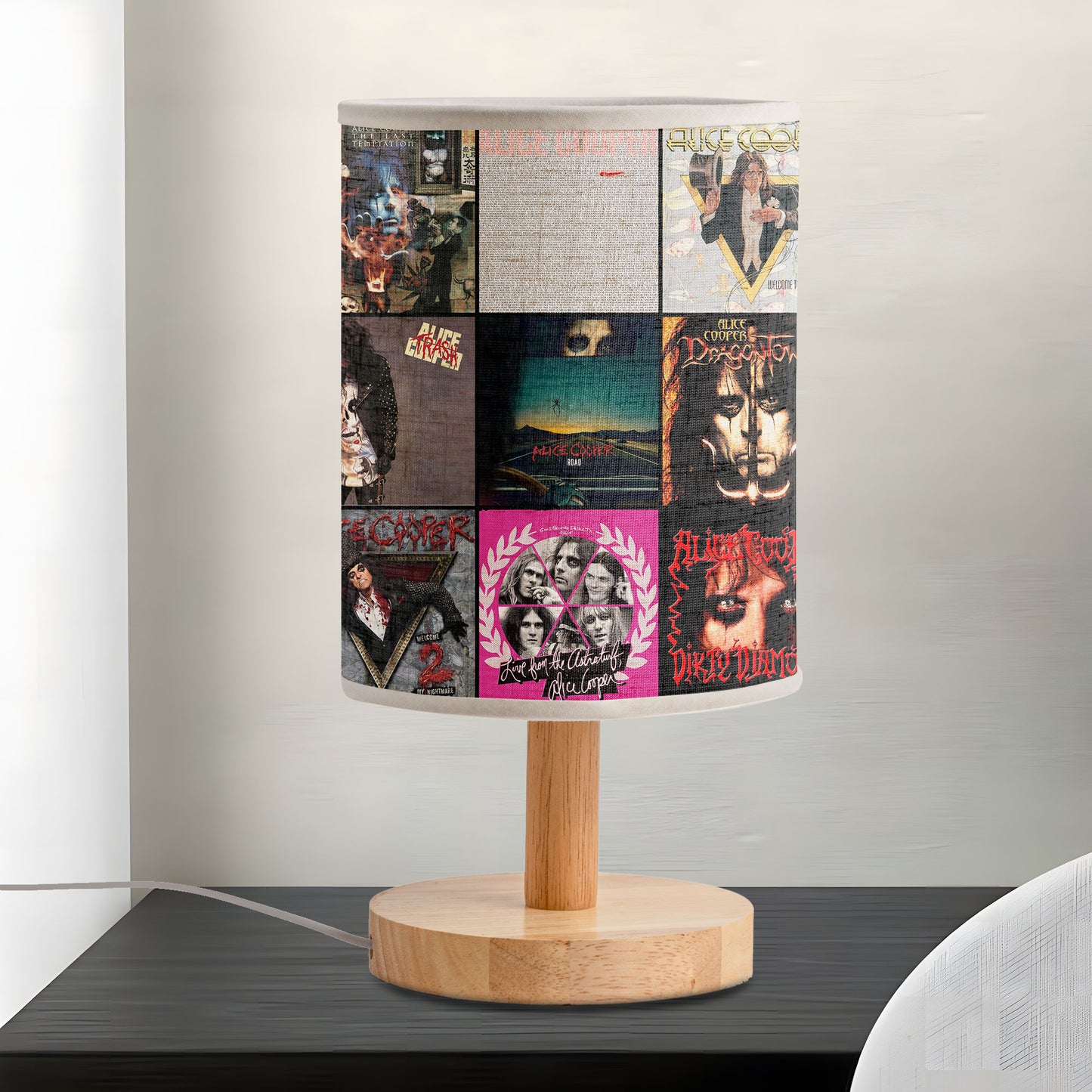 Alice Cooper Fabric Lamp – Shock Rock Legacy