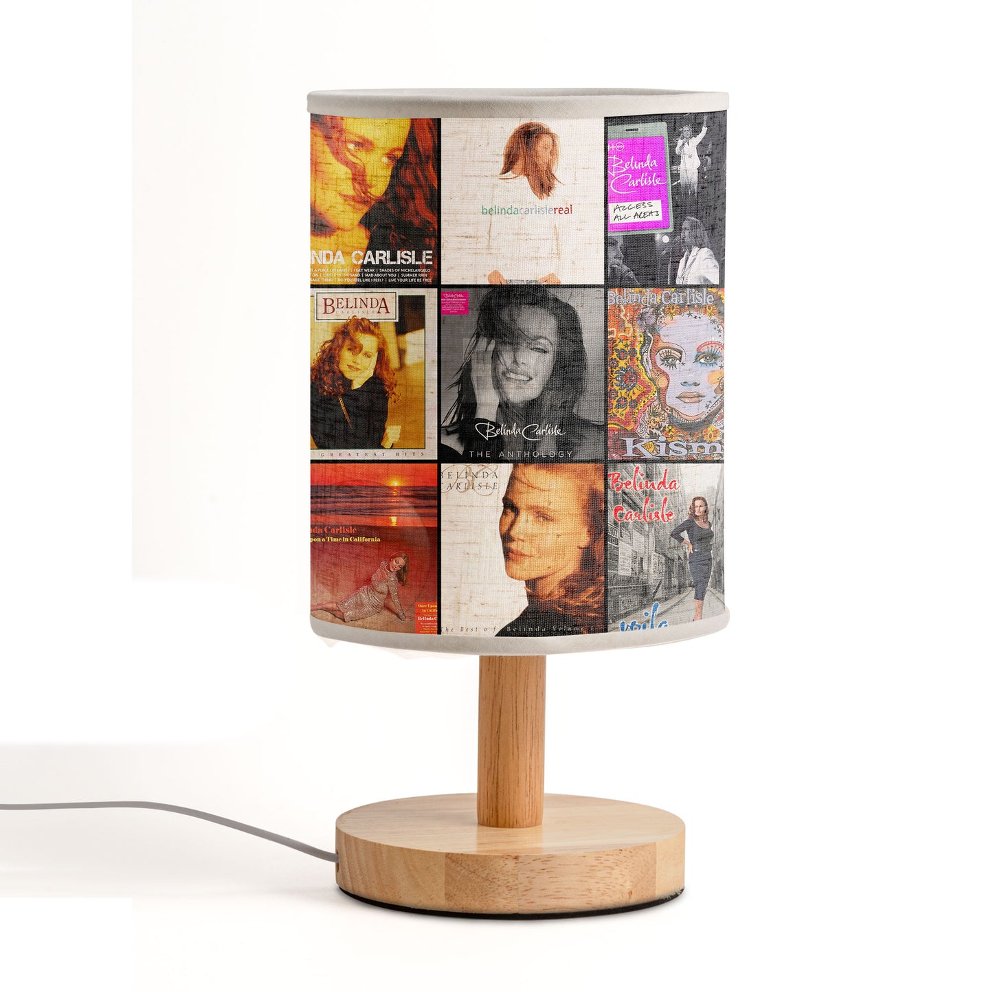 Belinda Carlisle Albums Fabric Lamp – Heaven Is a Place of Light