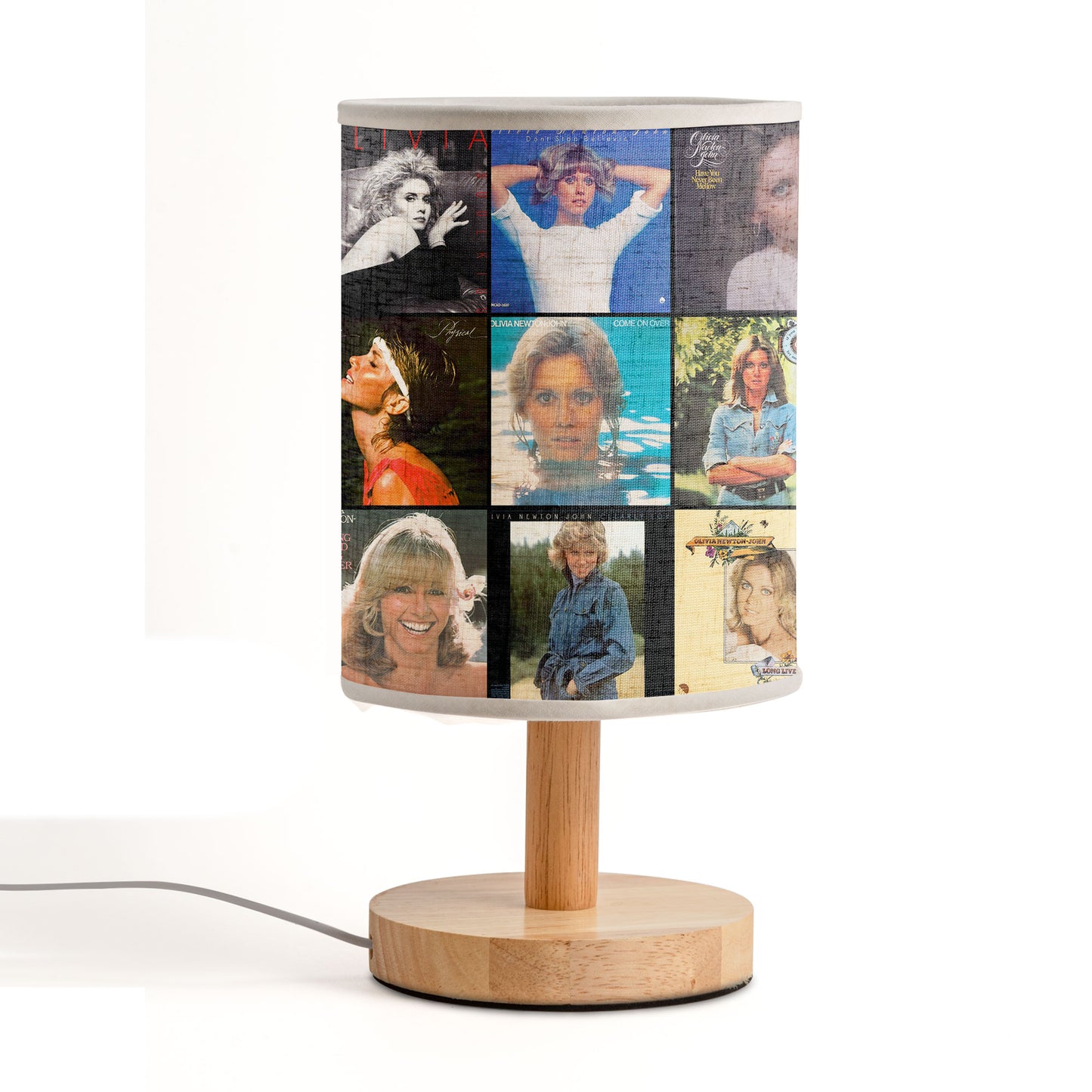 Olivia Newton-John Albums Fabric Lamp – Soft Pop Glow