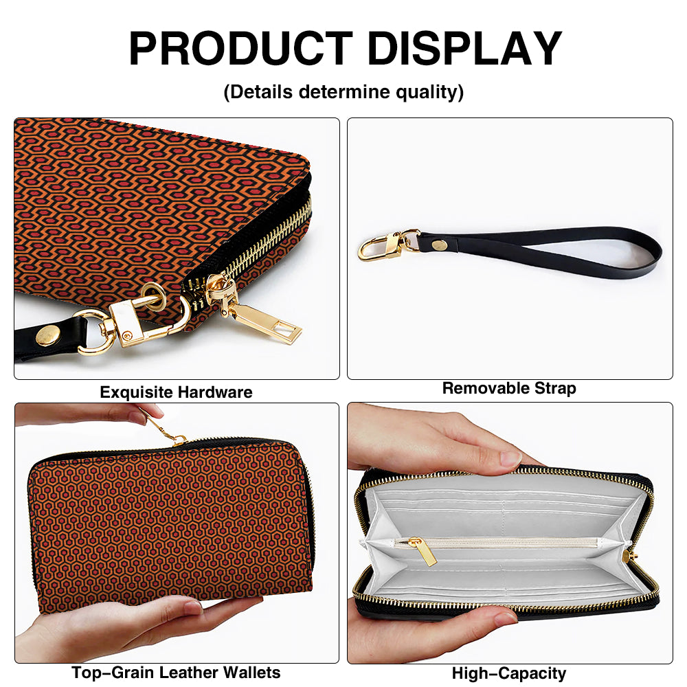 Overlook Hex Pattern Leather Wallet – Inspired by The Shining Carpet