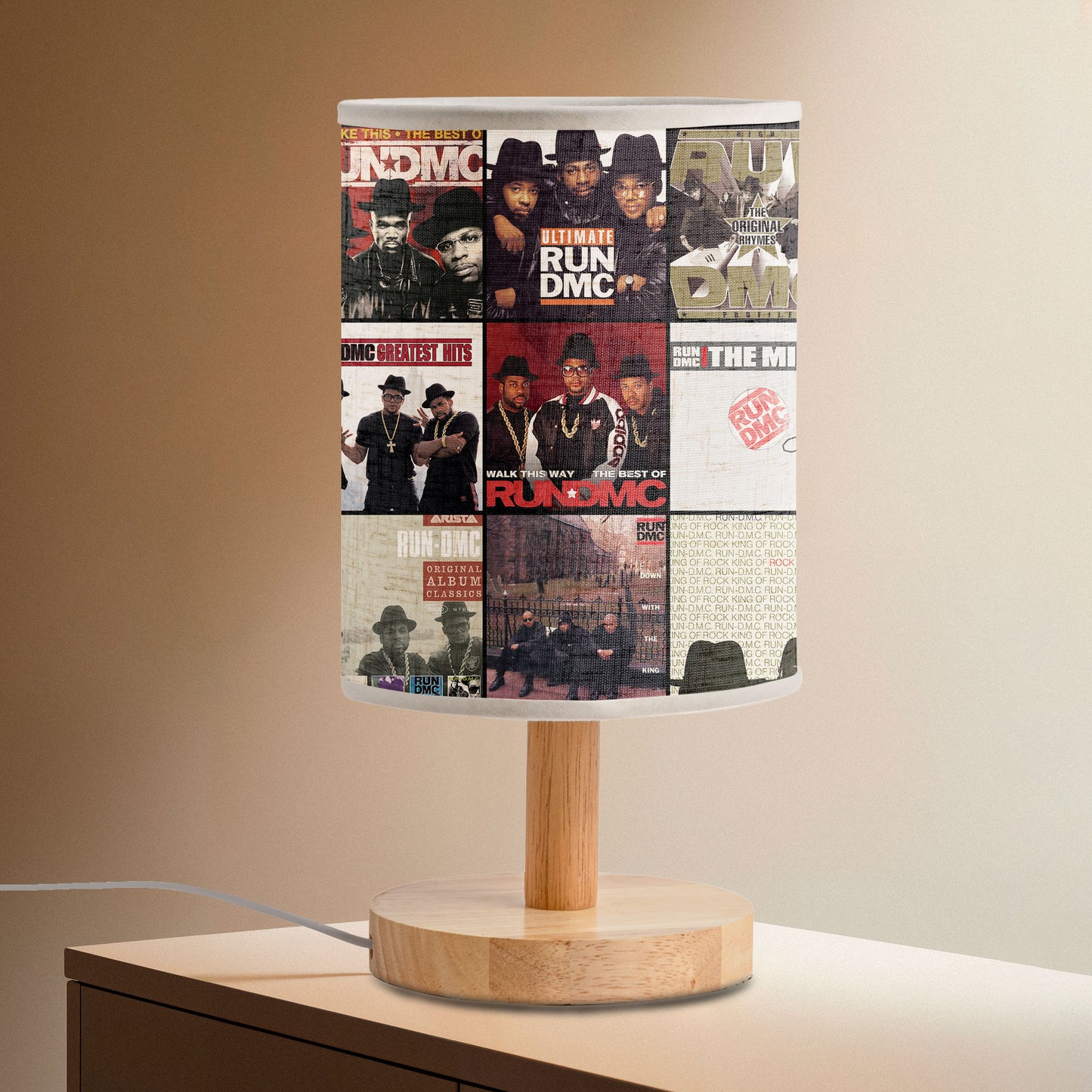 Run DMC Albums Fabric Lamp – Old School Hip-Hop Legacy Glow