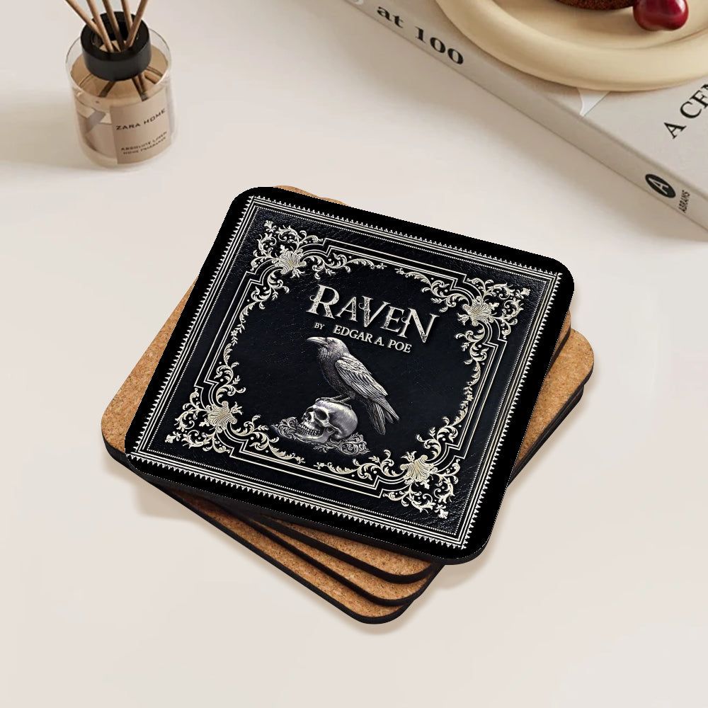 Gothic Raven Coaster – Edgar Allan Poe Inspired Drink Mat