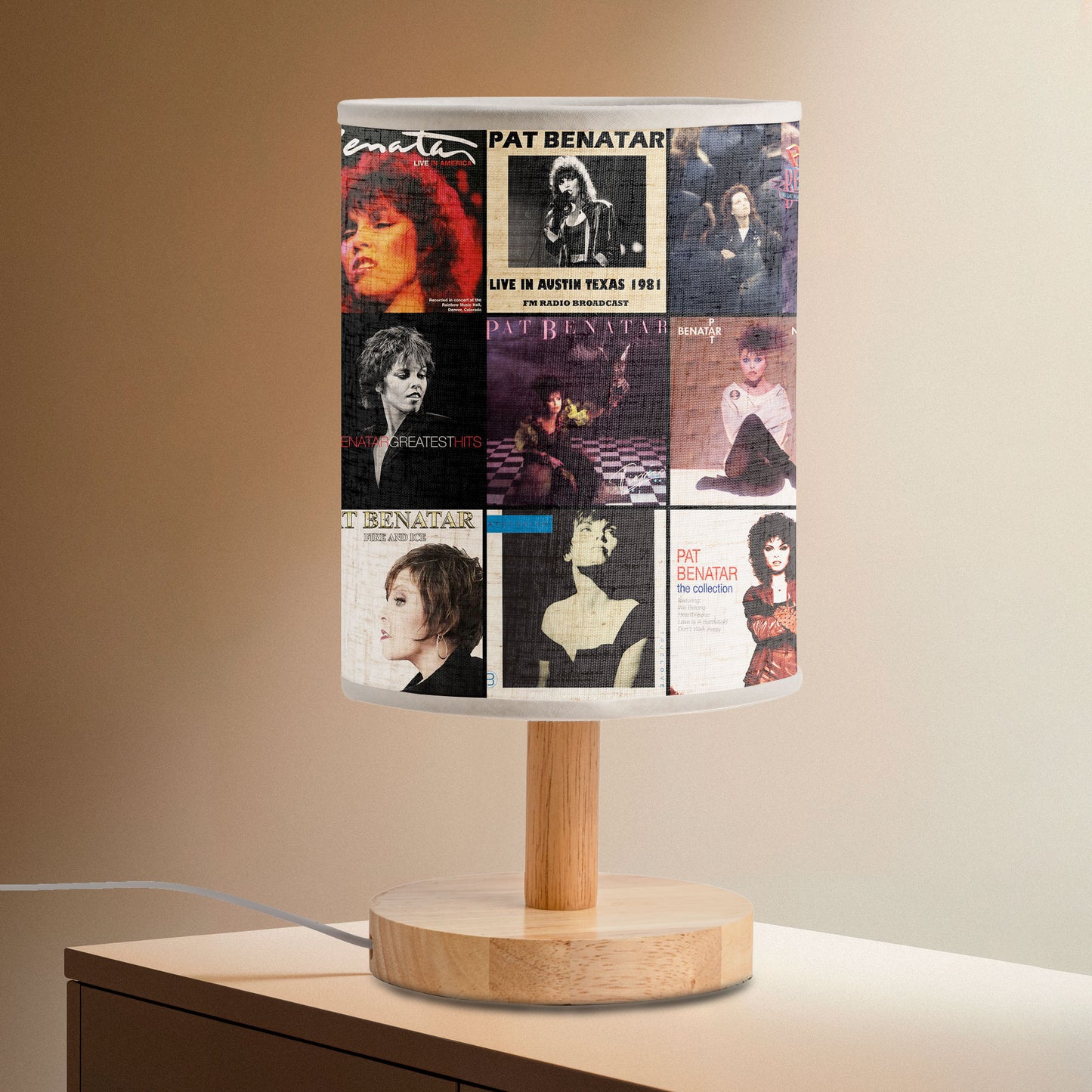 Pat Benatar Albums Fabric Lamp – Light of Rock ’n’ Roll Passion