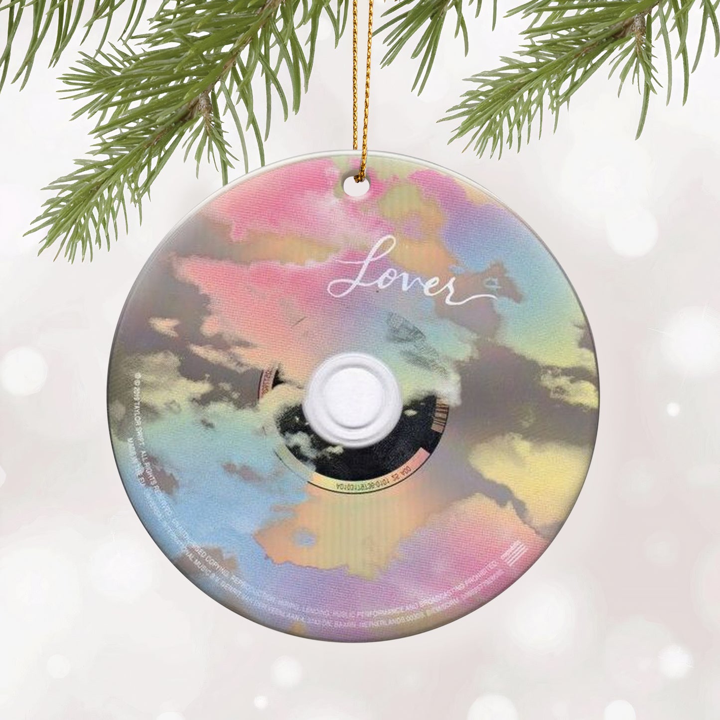 Lovers Taylor Swift CD Ceramic Ornament – Holiday Music Keepsake Decoration