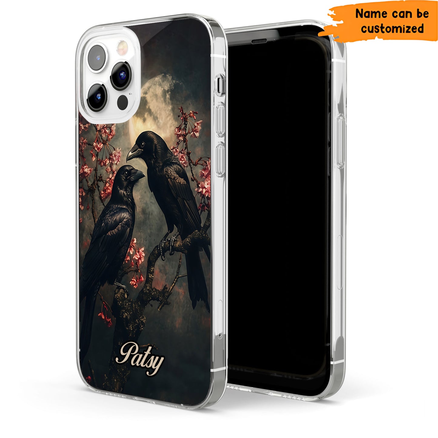 The Raven Lovers Phone Case – Gothic Moonlit Romance