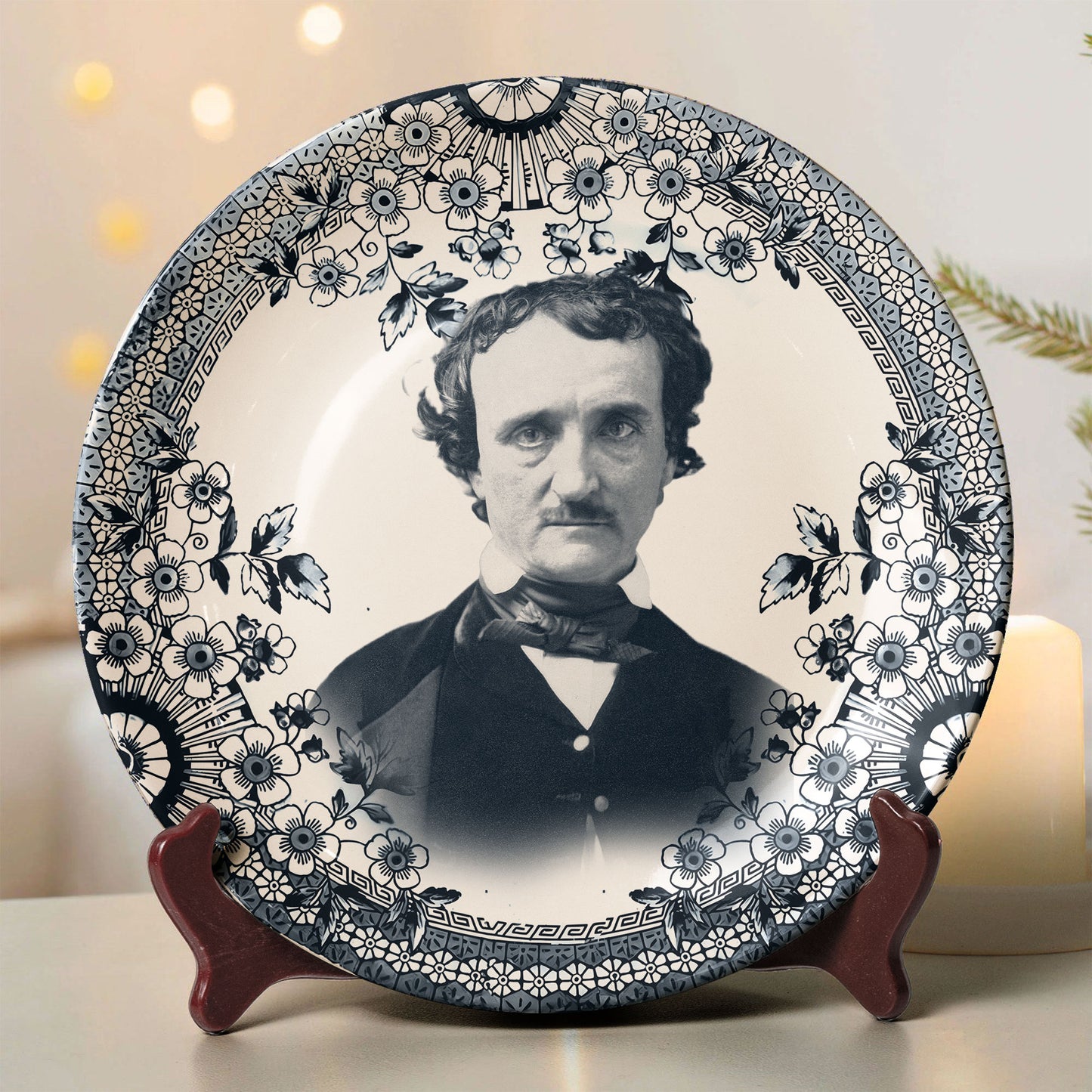 Vintage Horror Ceramic Plate – Edgar Allan Poe