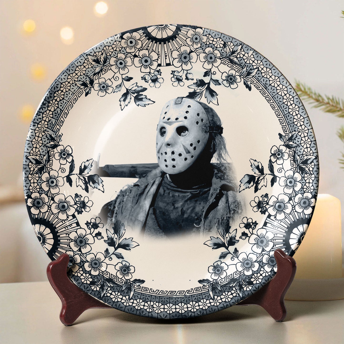 Jason Voorhees Horror Icon Decorative Ceramic Plate