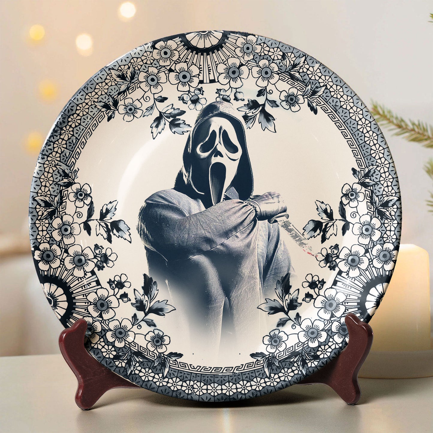 Ghostface Horror Ceramic Plate