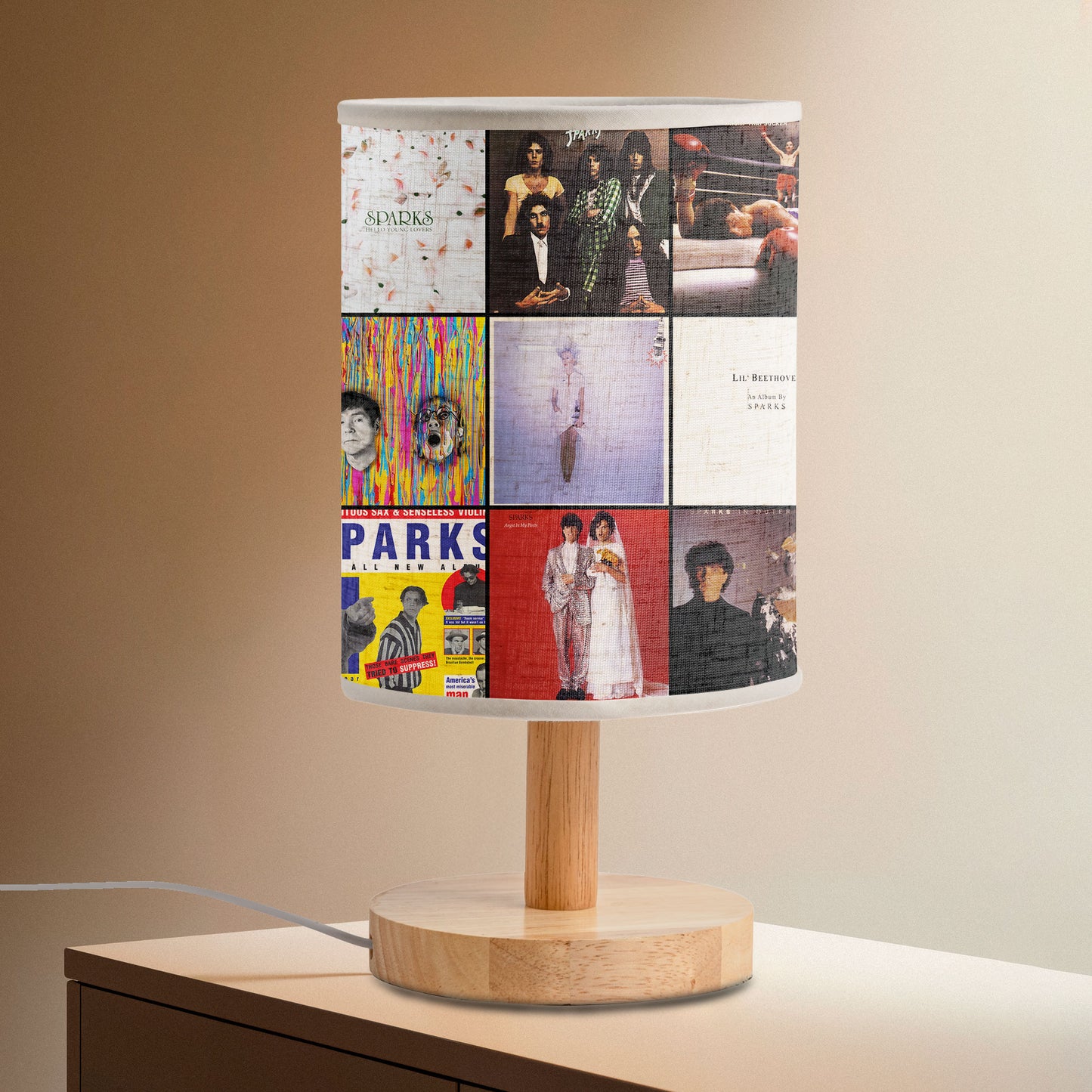 Sparks Albums Lamp – Light Up with Electric Art Pop Energy