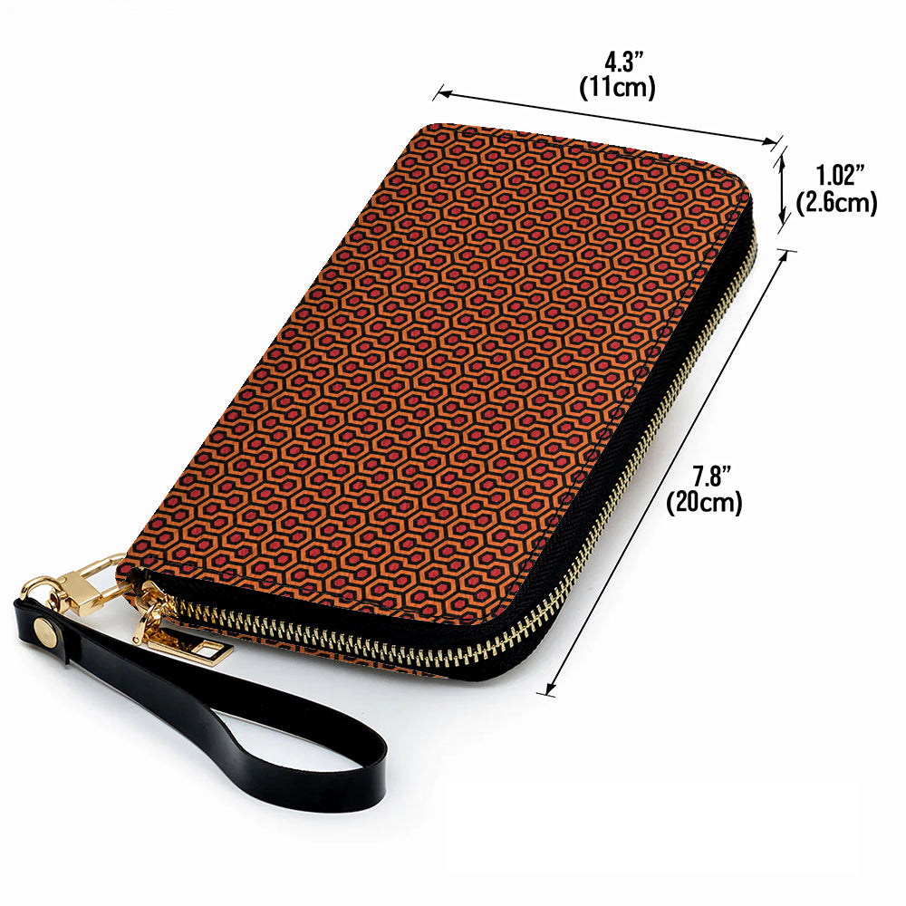 Overlook Hex Pattern Leather Wallet – Inspired by The Shining Carpet