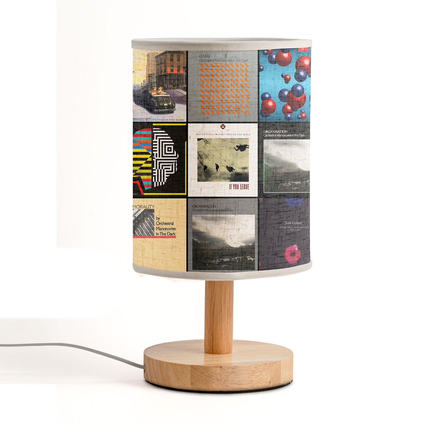 OMD Album Collage Lamp – Retro Synthpop Vibes Night Light