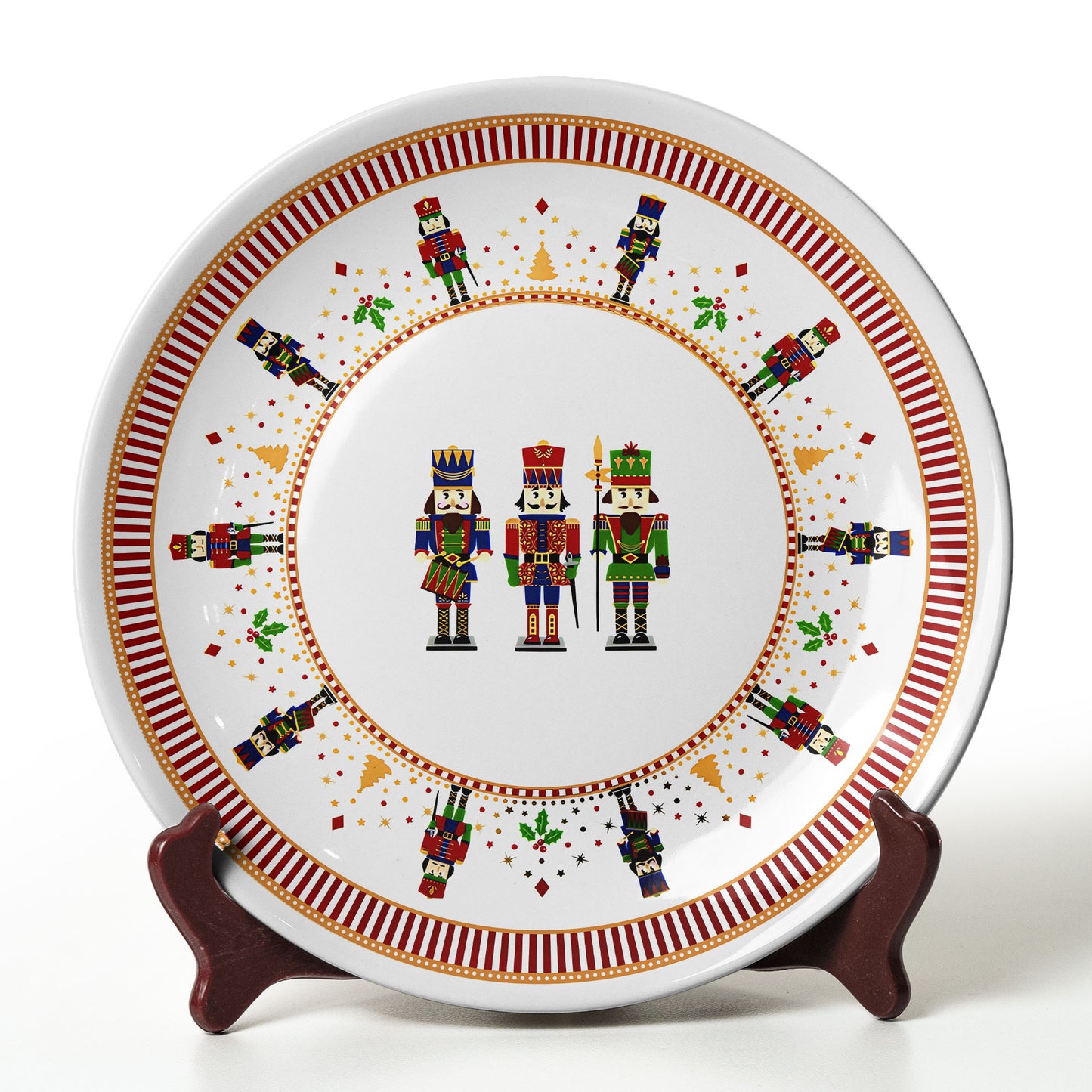 Nutcracker Soldiers Christmas Decorative Ceramic Plate