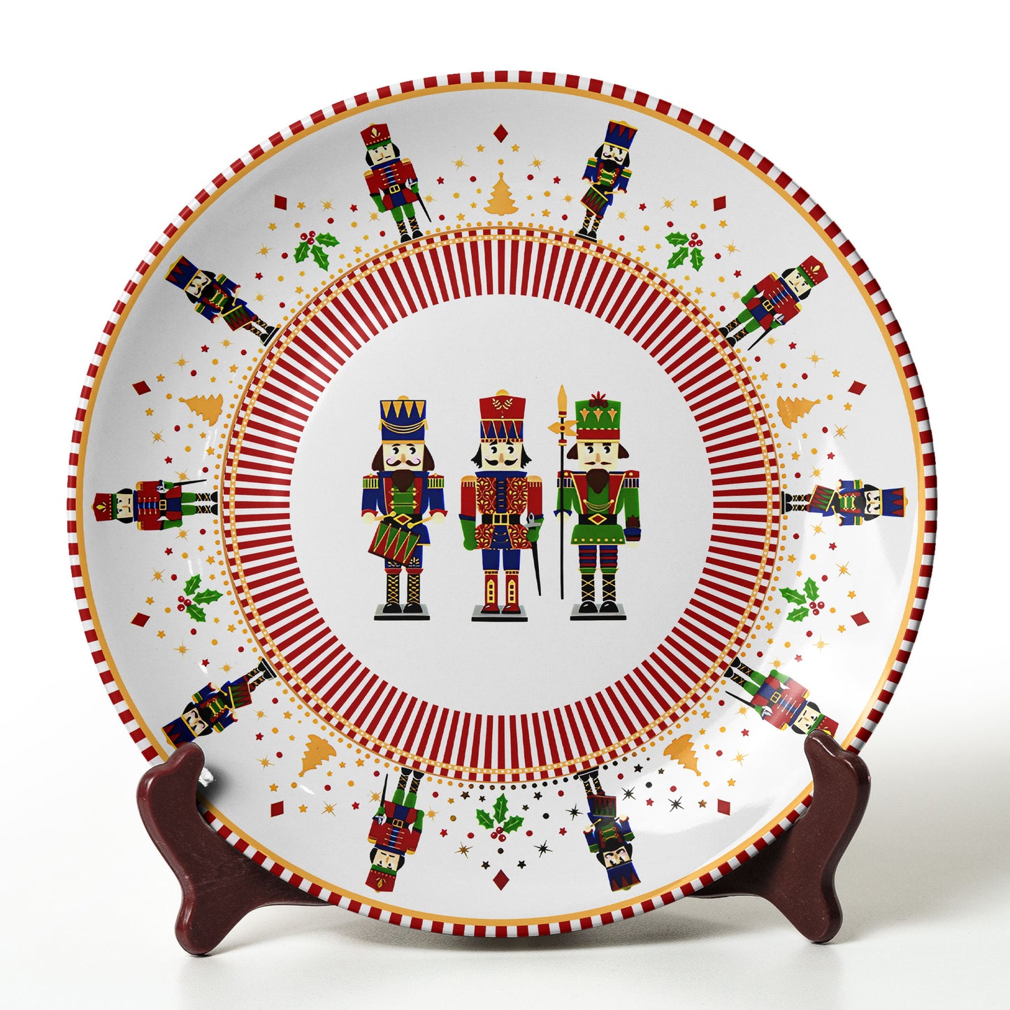 Nutcracker Soldiers Festive Decorative Plate