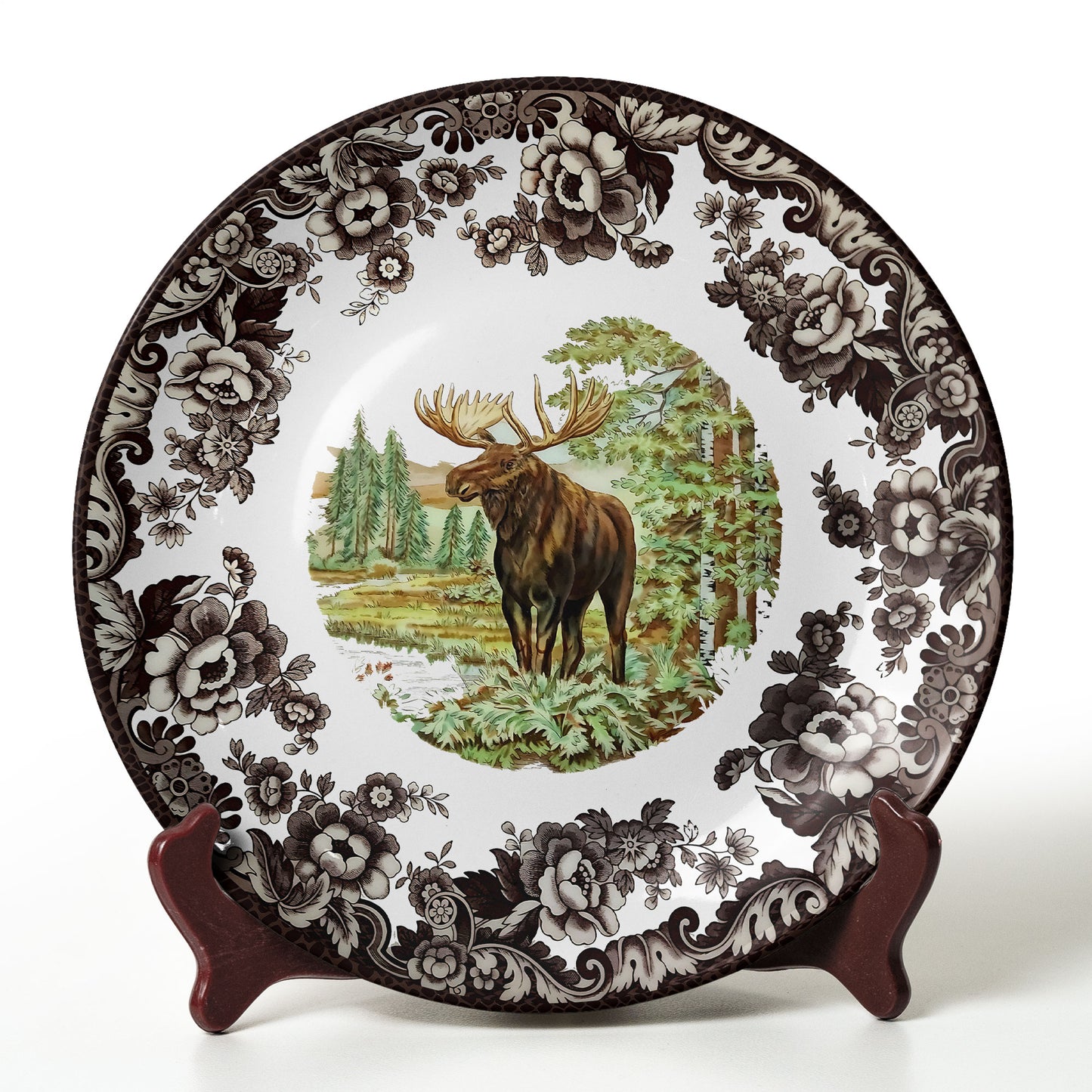 Moose in Forest Decorative Plate