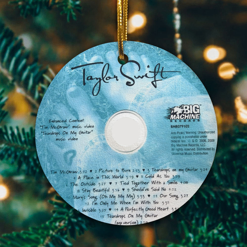 Taylor SwiftTaylor Swift CD Ceramic Ornament – Holiday Music Keepsake Decoration