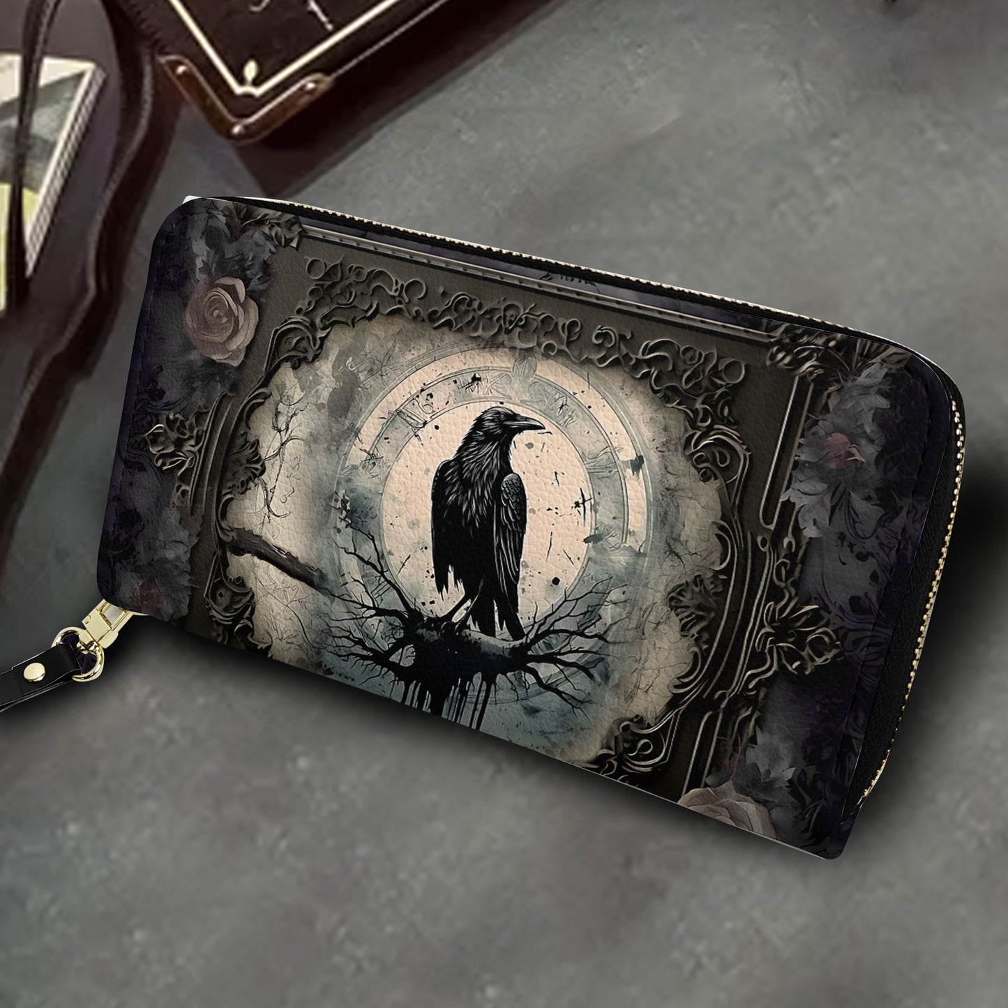 Gothic Raven Leather HandBag – Dark Elegance Edition 🖤🪶