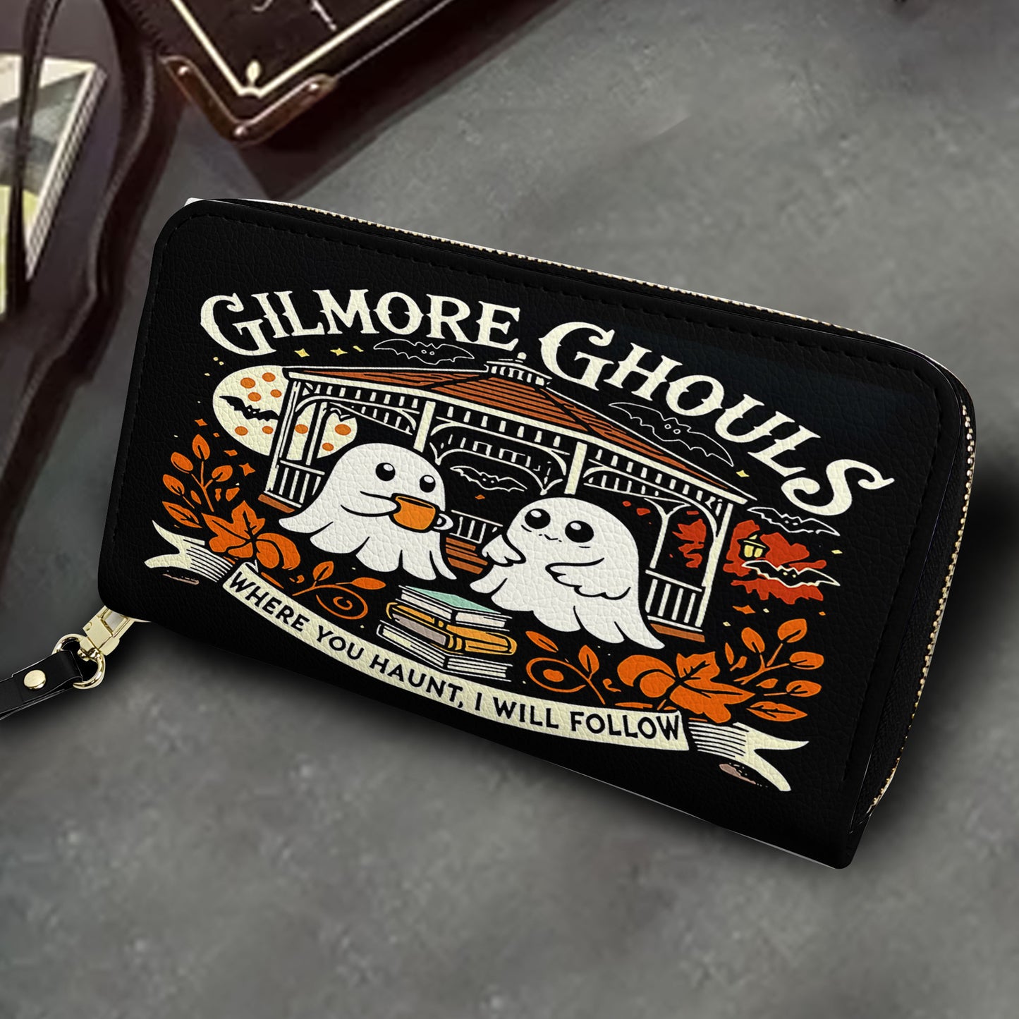Gilmore Ghouls Leather Halloween Tote & Wallet Set – Spooky Cute Fall Vibes