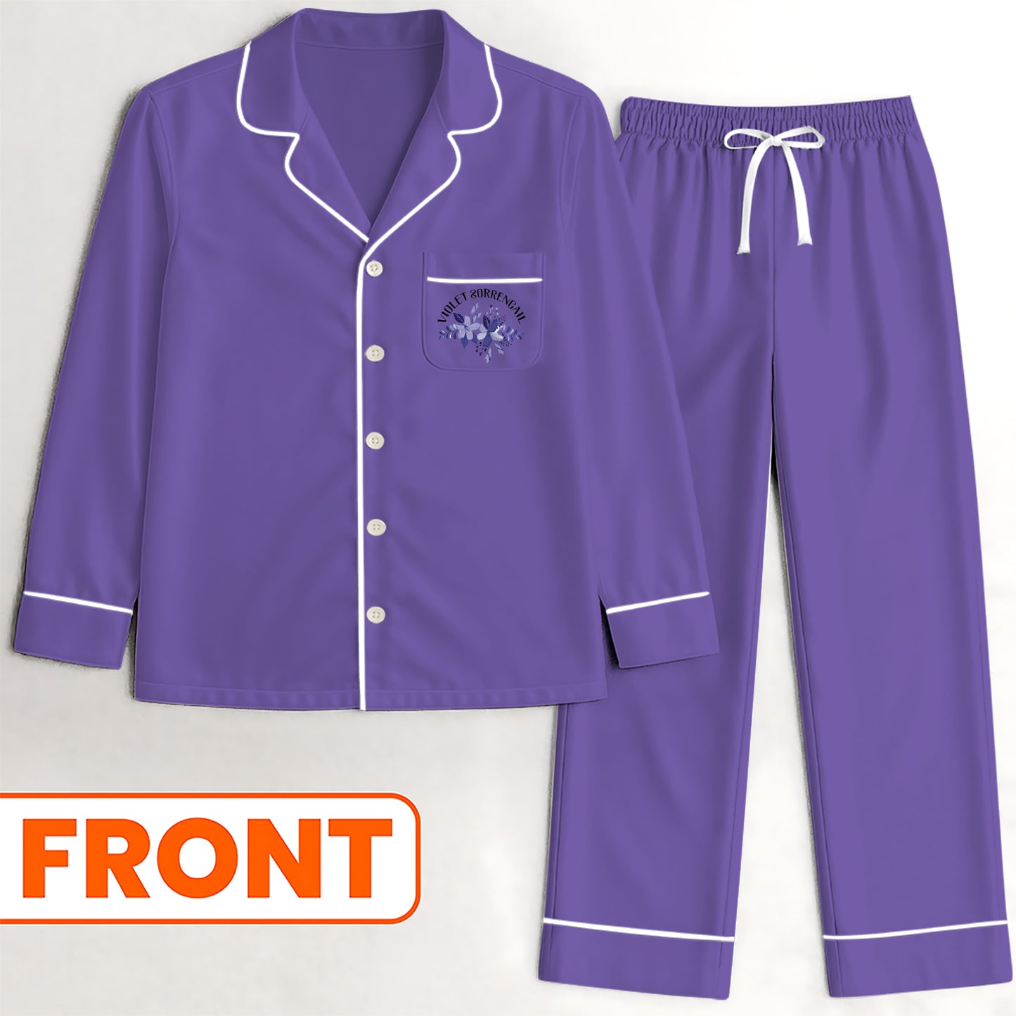 Violet Sorrengail – A Violent Little Thing Satin Pajamas Set