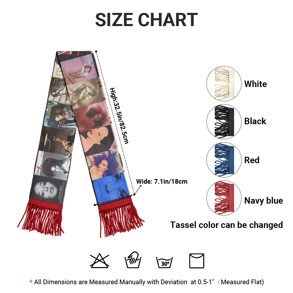 Diana Ross Album Collage Scarf – Soul & Motown Fan Gift